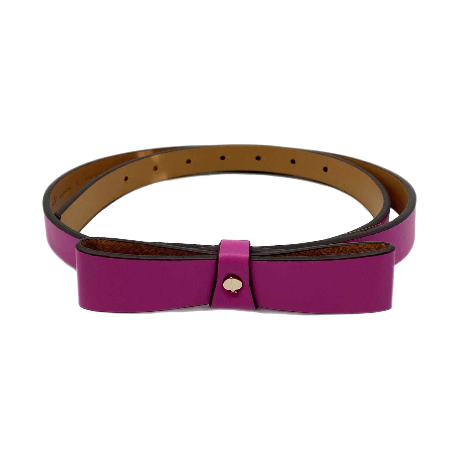 Kate Spade Purple Faux Leather Skinny Bow Belt