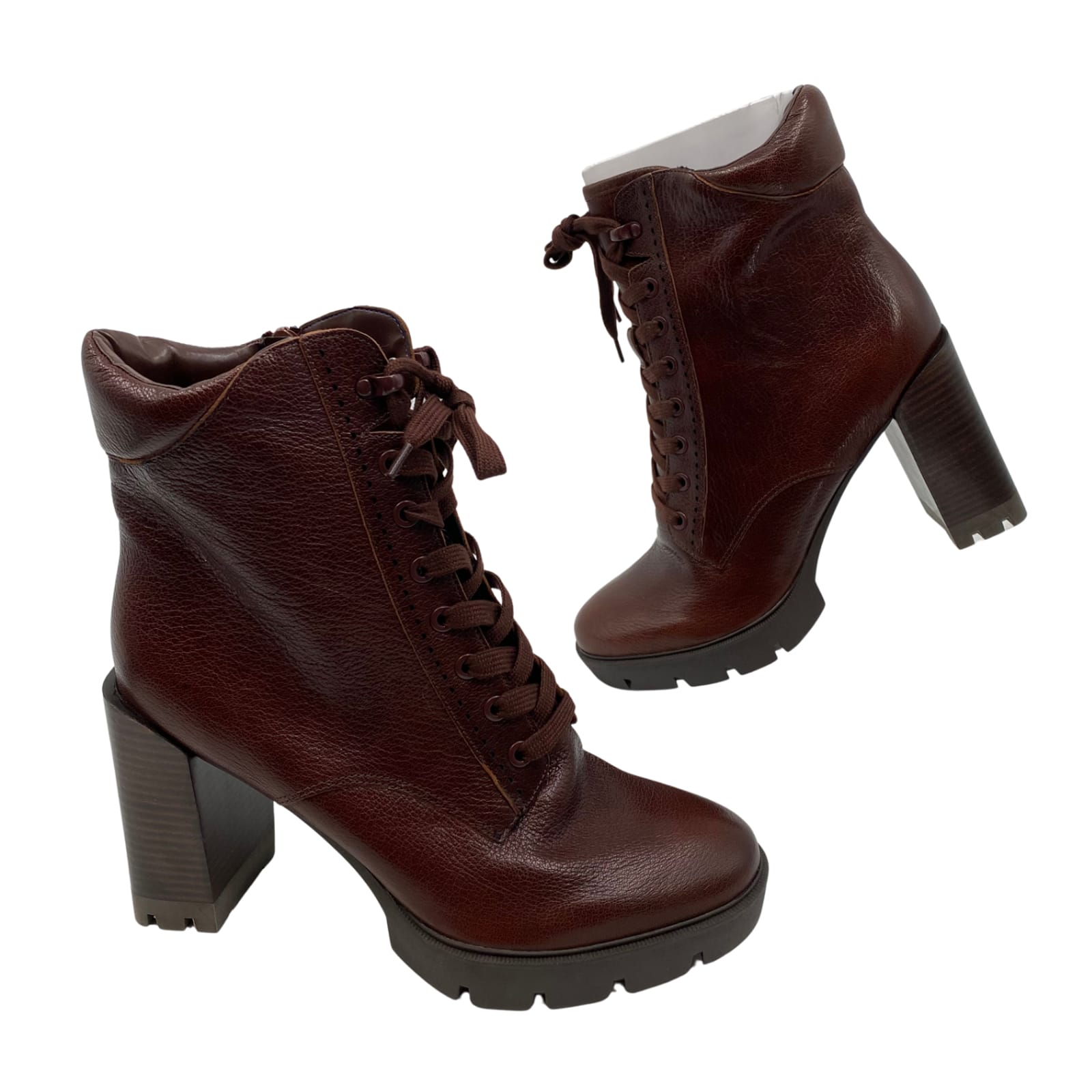 Naturalizer Brown Leather Heeled Boots
