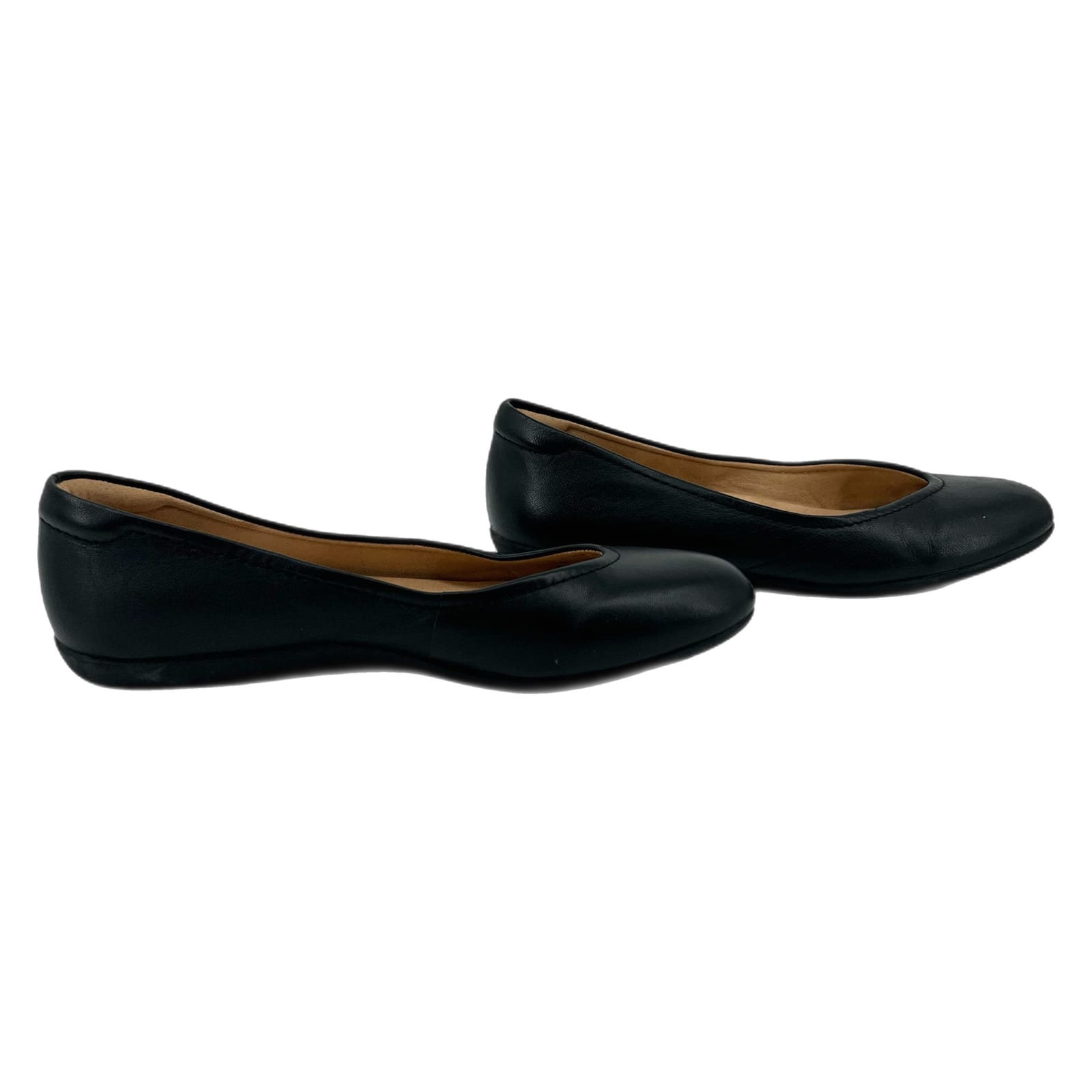 Naturalizer Black Leather Closed Toe Flats