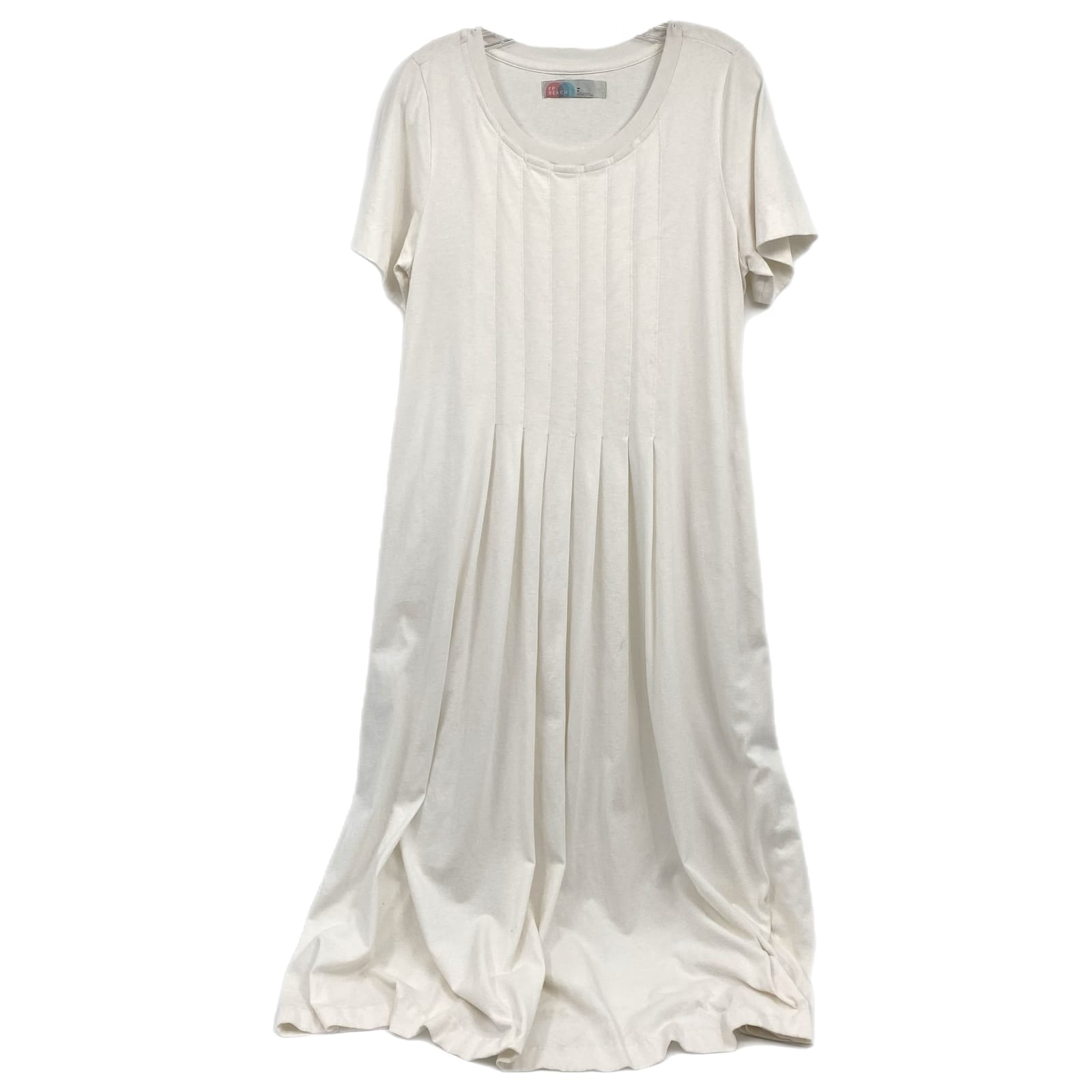 Free People White Pleated Front Midi Dress