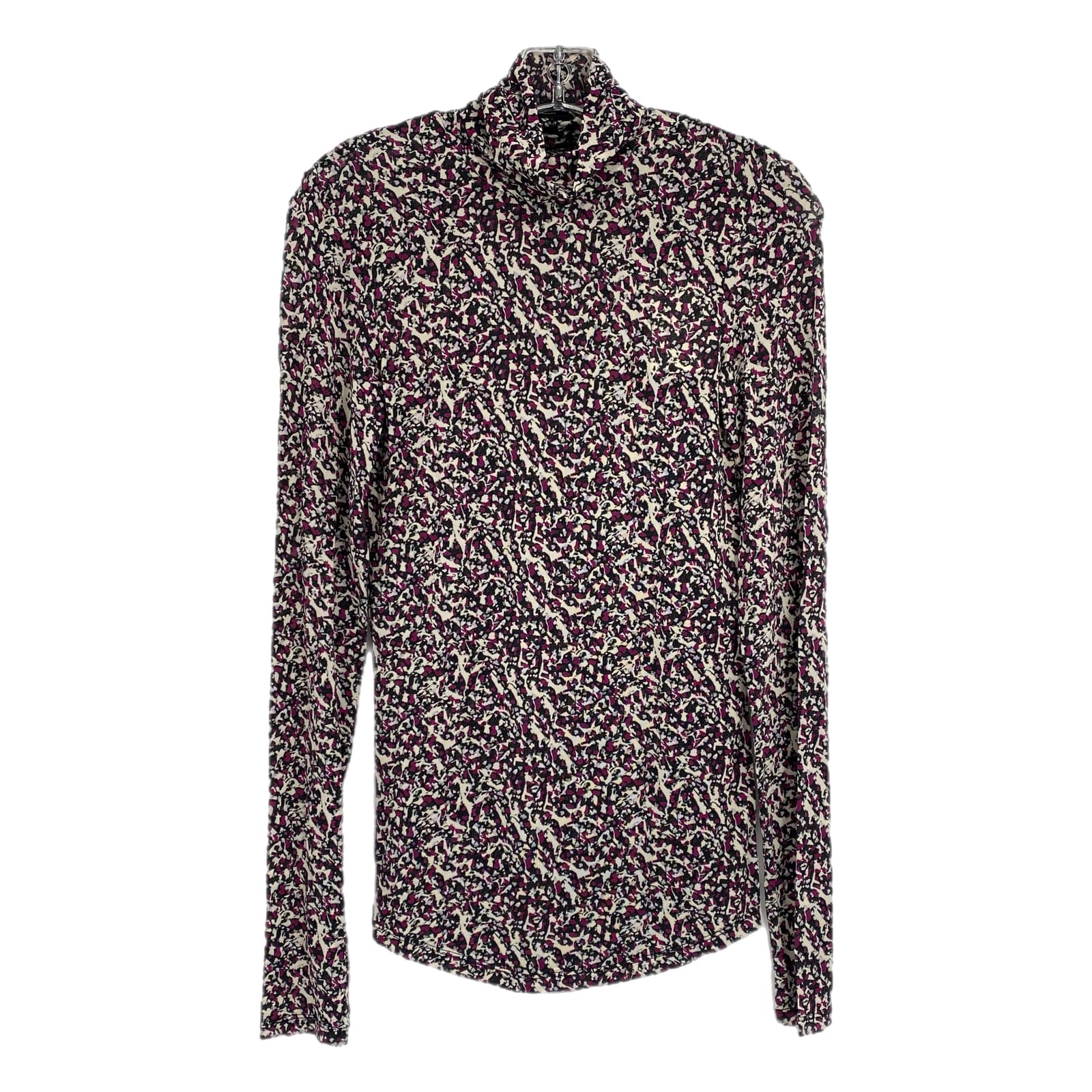 Isabel Marant Black Purple Splatter Print Long Sleeve Tee