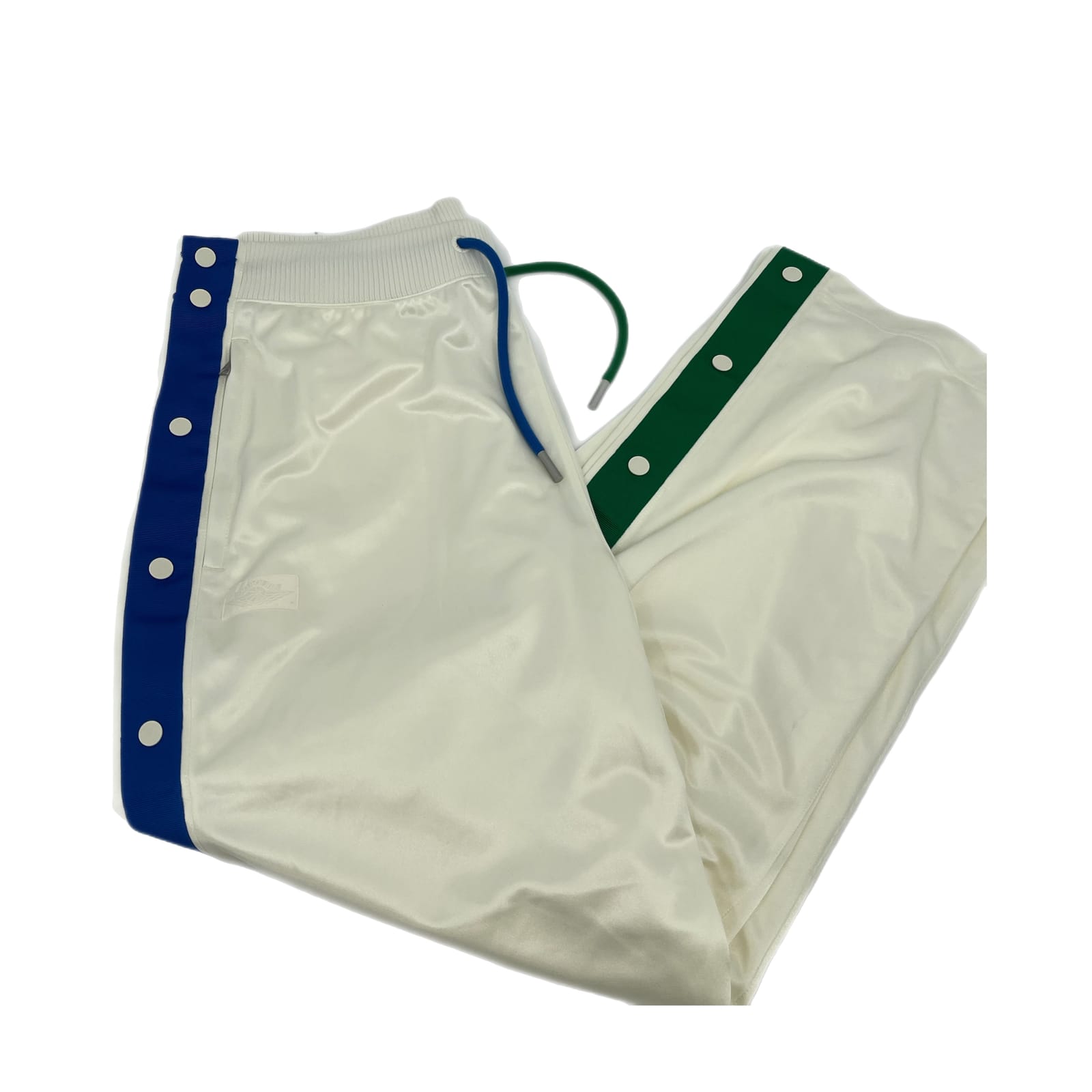 Nike Cream & Blue High-Rise Wide-Leg Athletic Pants