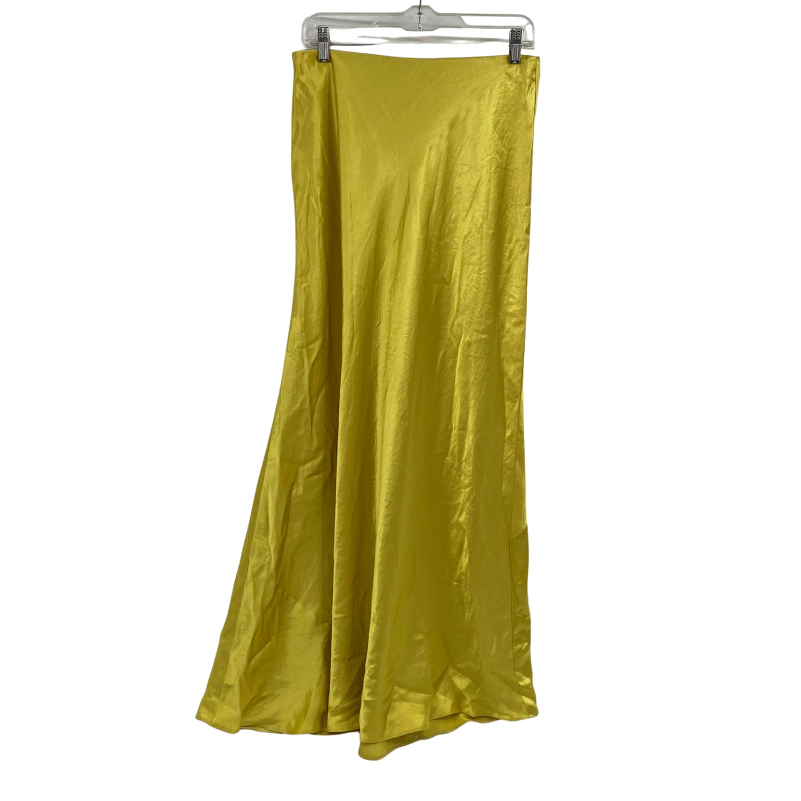 Vince Yellow Satin Maxi Skirt