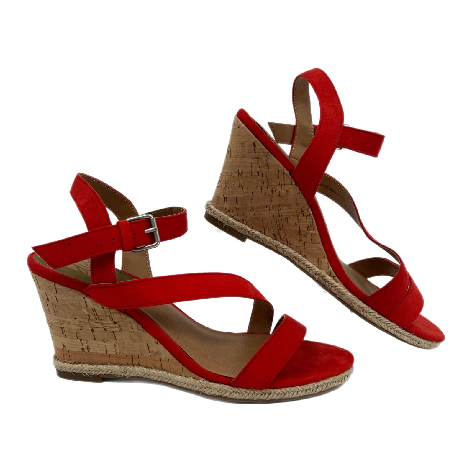 Dolce Vita Red Strappy Cork Wedges