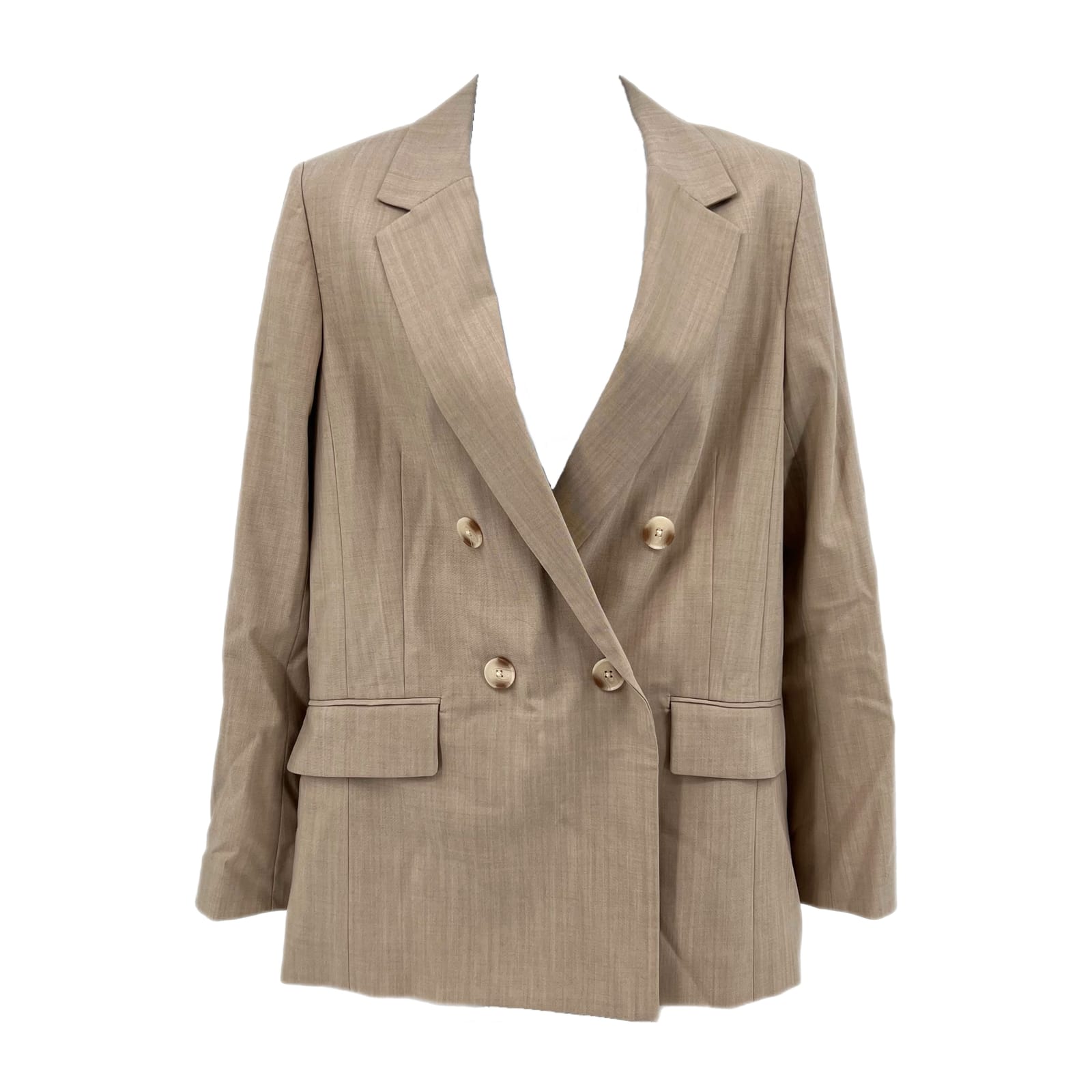 Babaton Tan Classic Wool Blazer