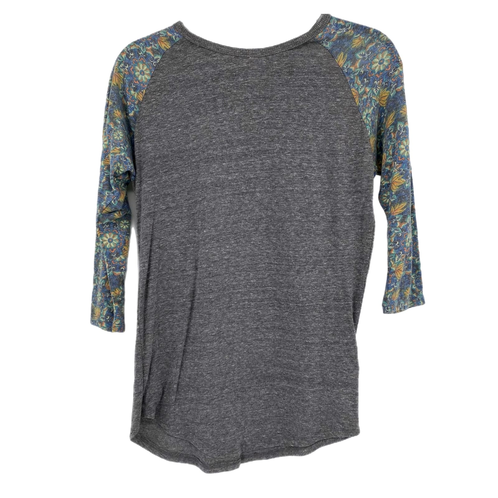 LuLaRoe Gray & Blue Long Sleeve T-Shirt