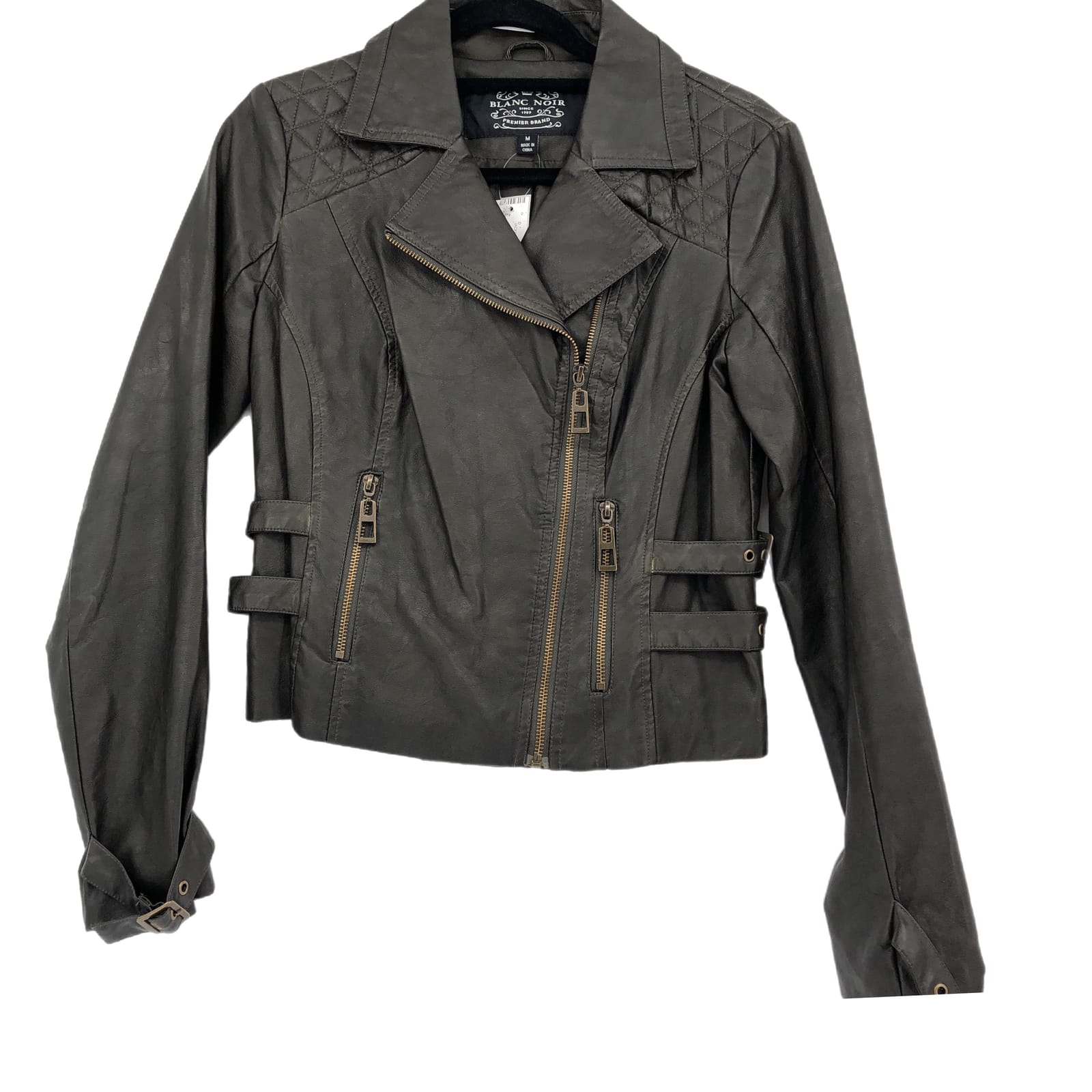 Blanc Noir Brown Leather Jacket