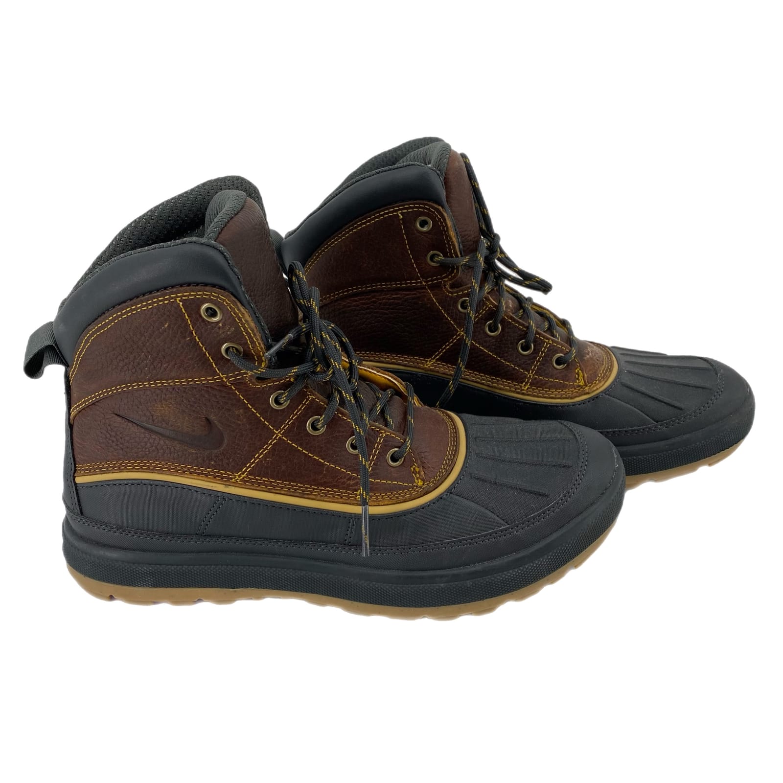 Nike Brown Lace Up Leather Athletic Boots