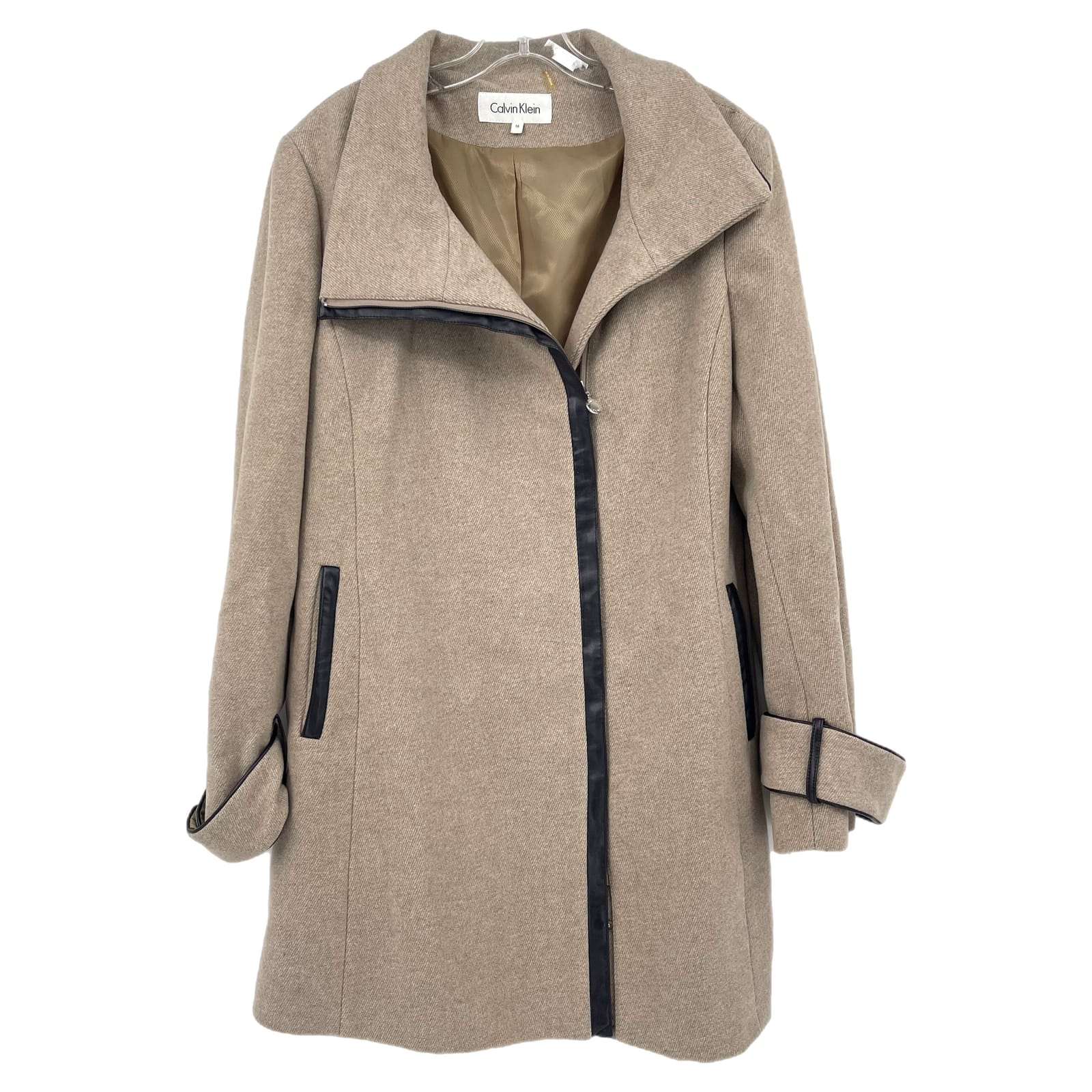 Calvin Klein Beige Pea Coat