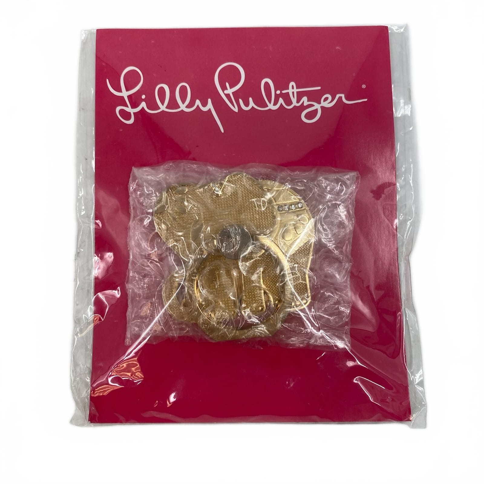 Lilly Pulitzer Gold Elephant Critter Phone Ring