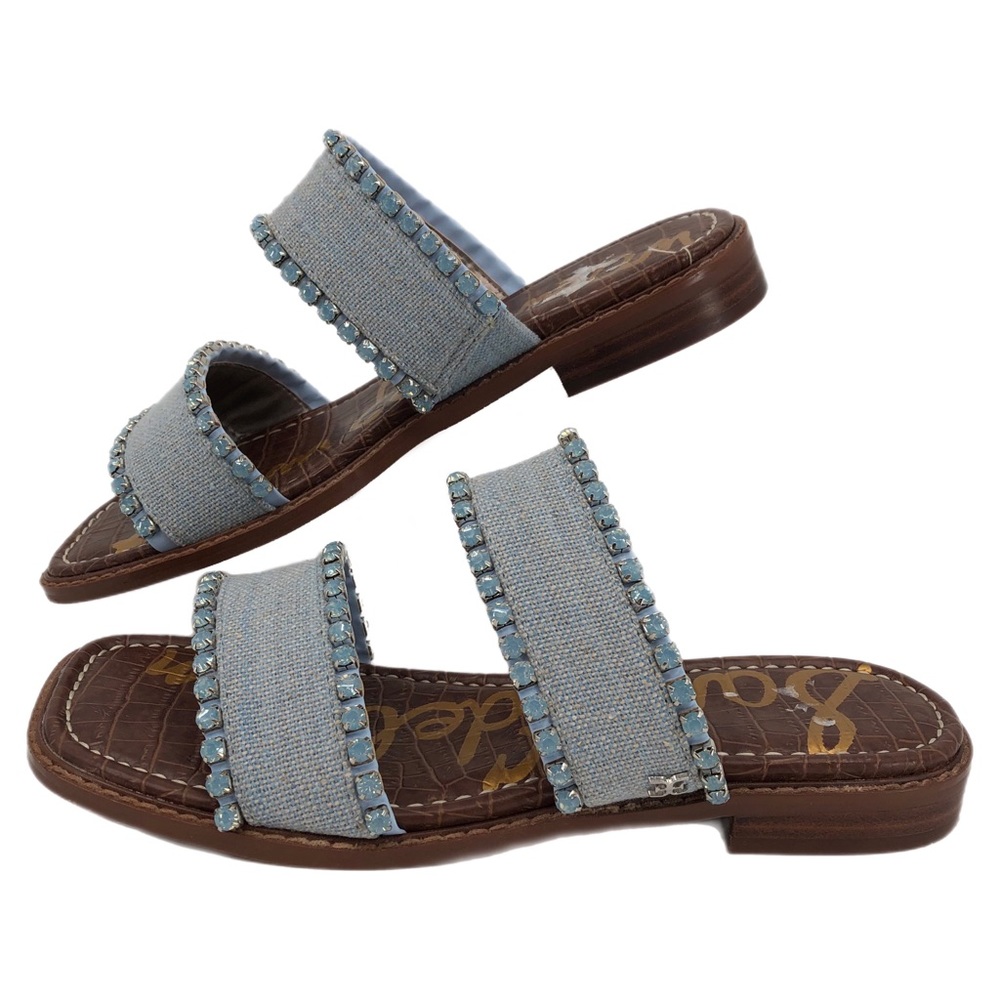 Sam Edelman Blue Beaded Sandals
