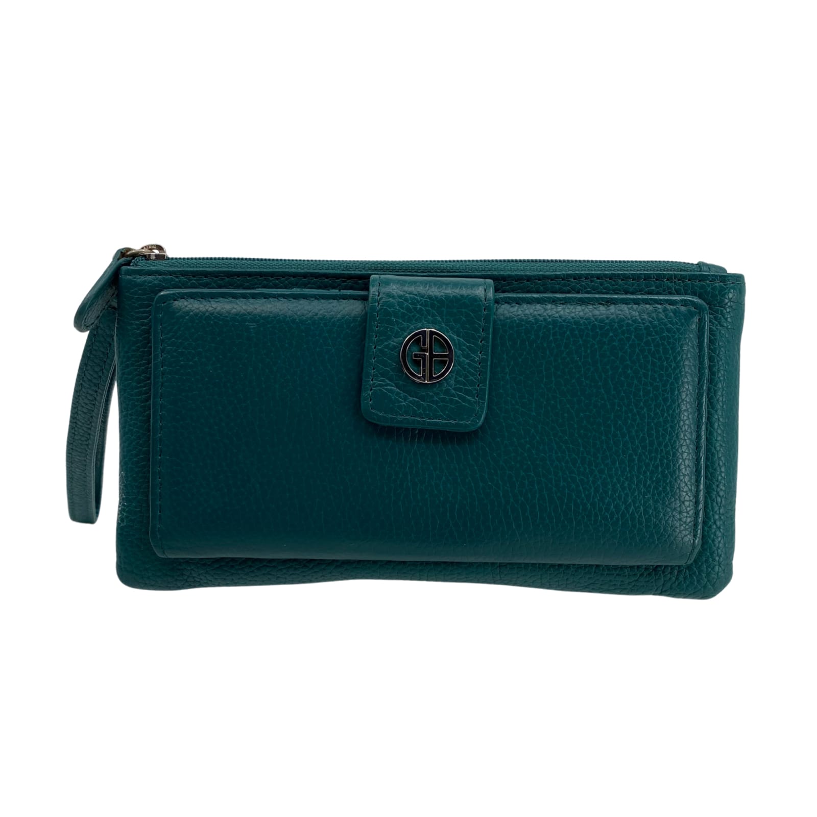 Gianni Bini Green Leather Zip Wallet