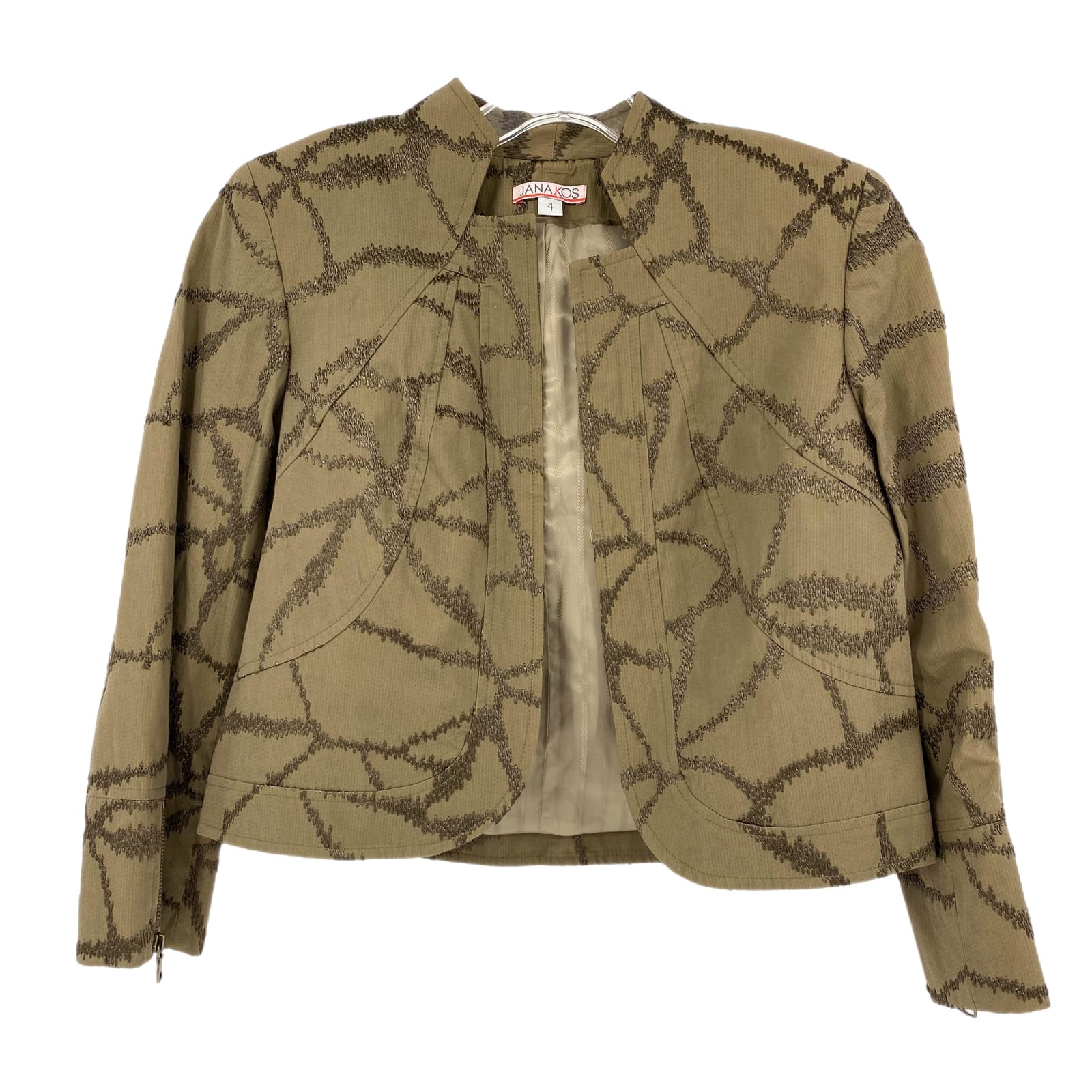 Tan Janakos Cropped Jacket