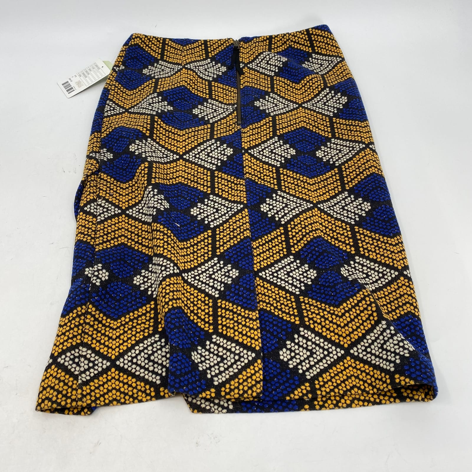 Maeve Black and Yellow Printed Midi Skirt