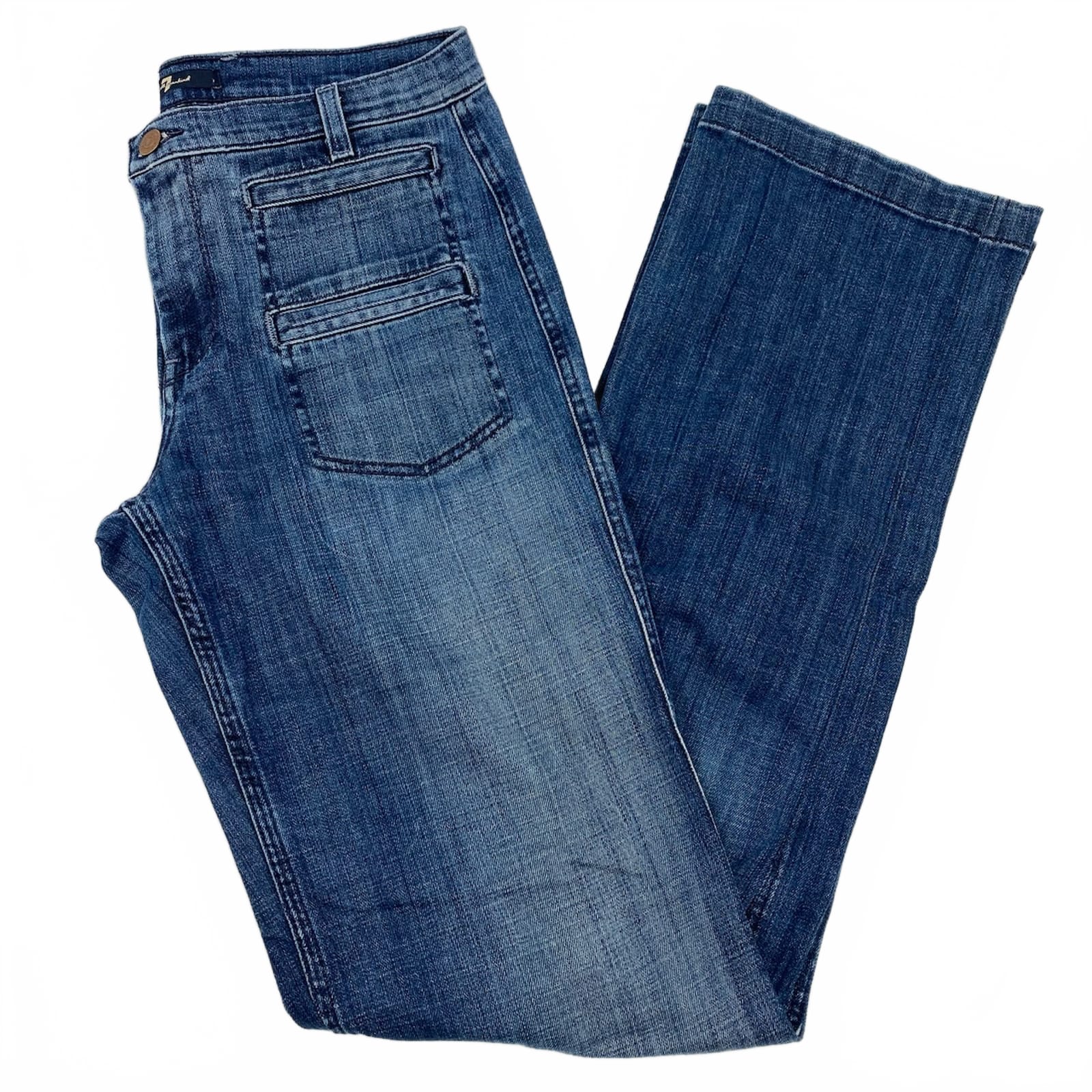 7 For All Mankind Dark Wash Straight Jeans