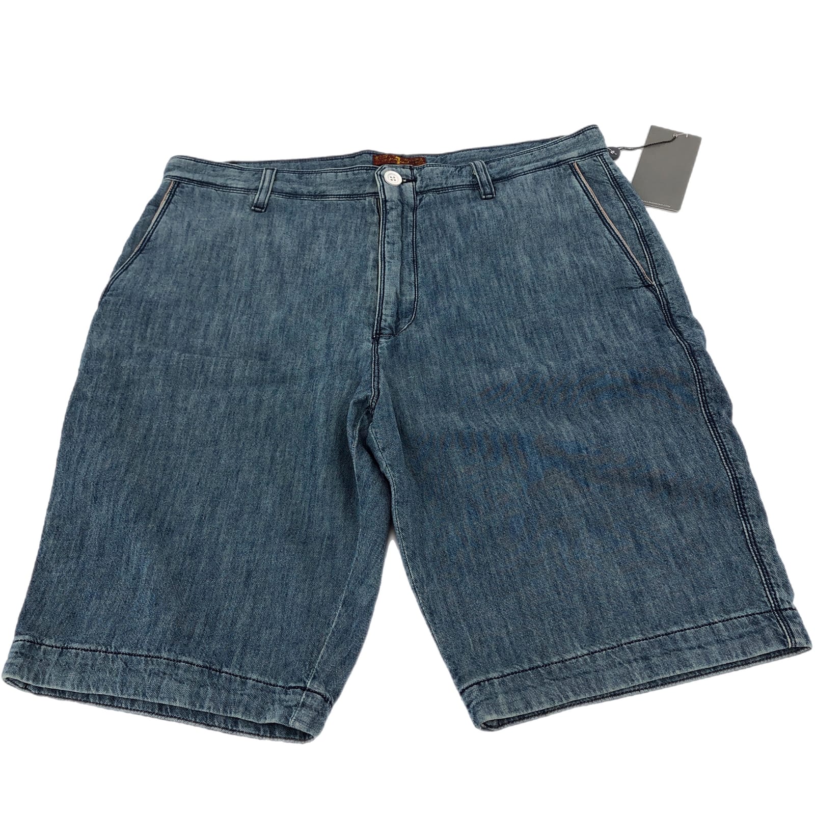 7 For All Mankind Blue High Rise Jean Shorts
