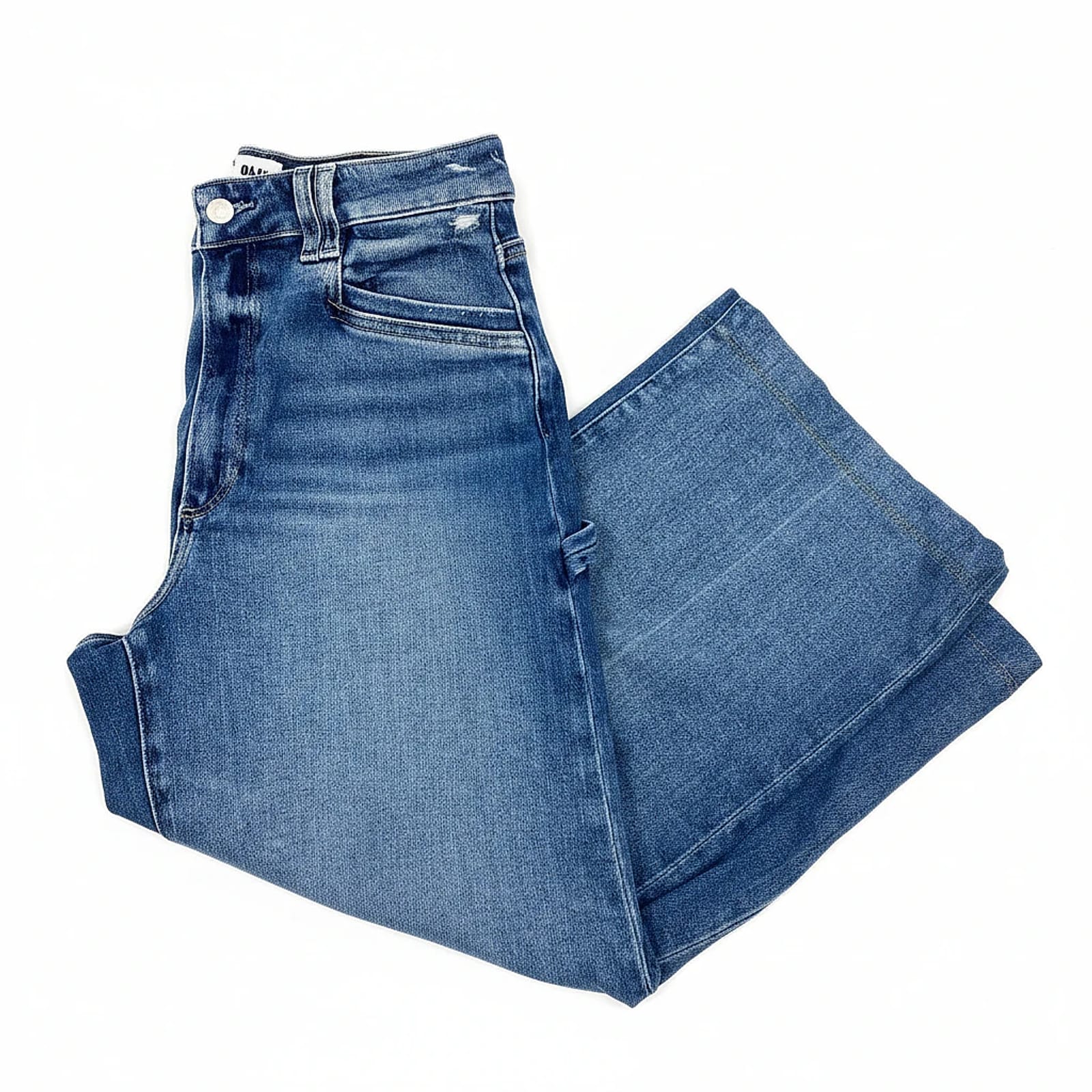 PAIGE Medium Wash Anessa Wide Leg Flare Jeans