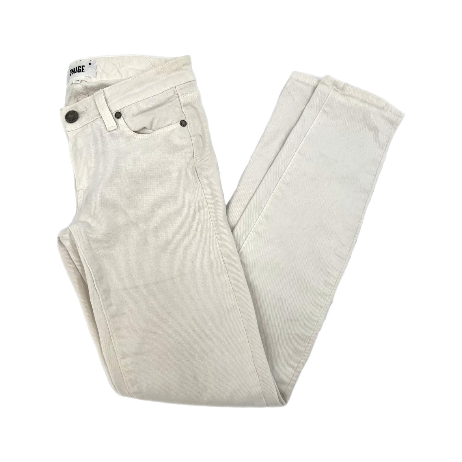 PAIGE White Skyline Ankle Peg Skinny Jeans