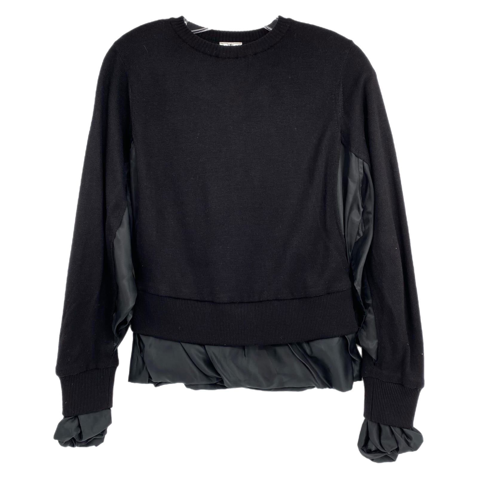 Noir Kei Ninomiya Black Knit Bubble Hem Blouse