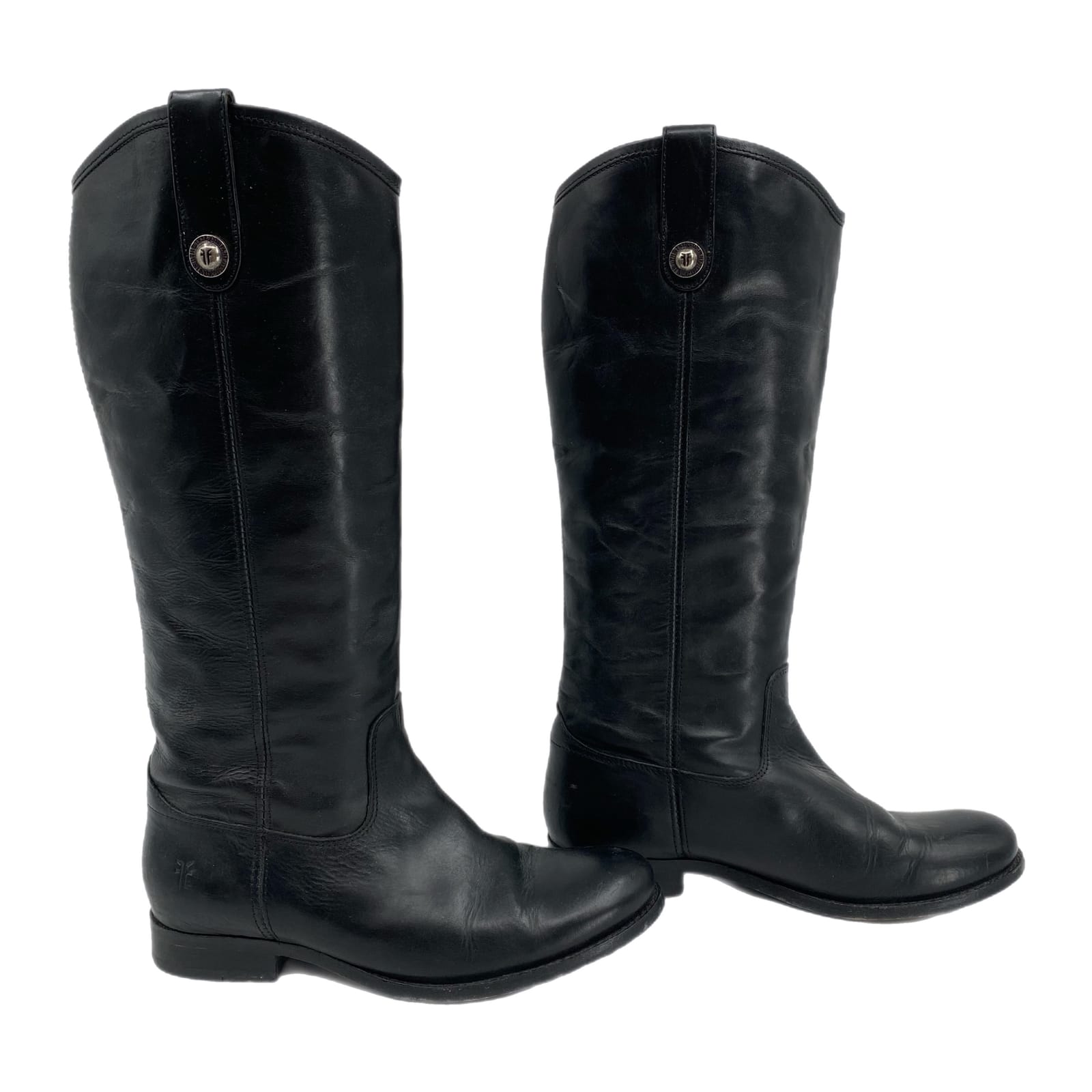 Frye Black Leather Knee High Boots