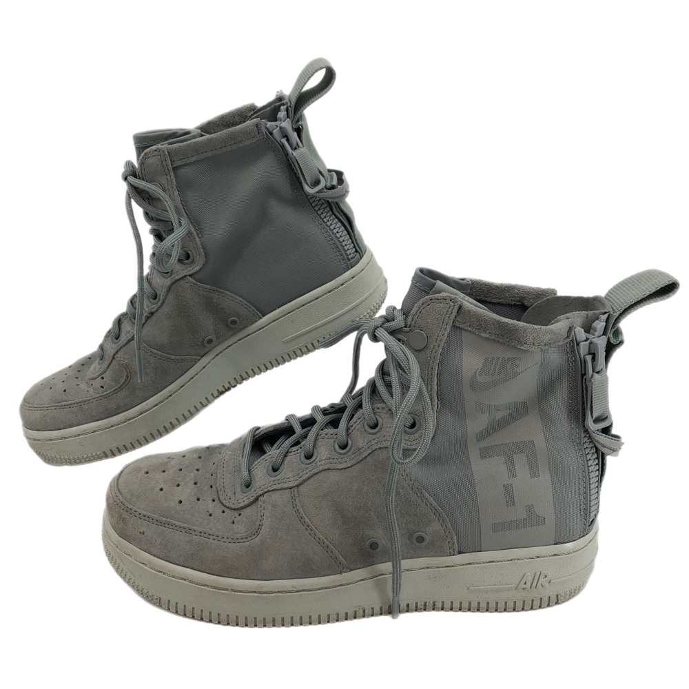 Nike Green-Gray SF Air Force 1 Mid-Sneakers