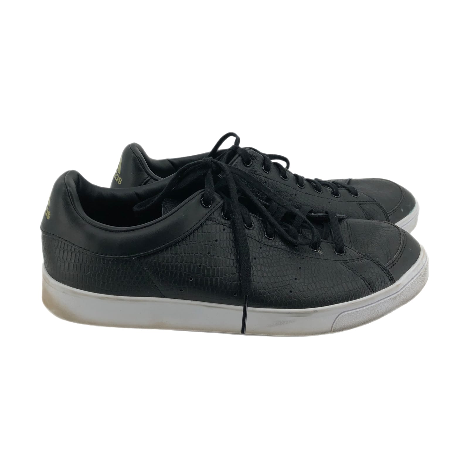 adidas Black Leather Athletic Shoes