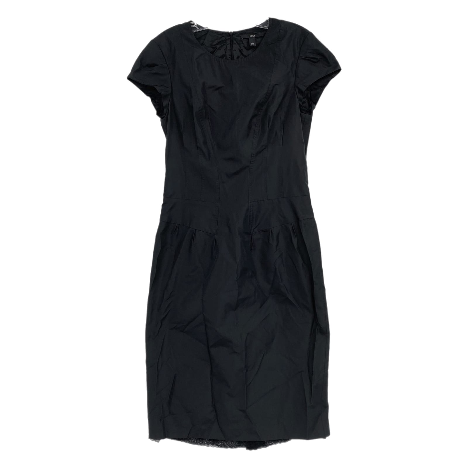 Hugo Boss Black Lace Trim Midi Dress