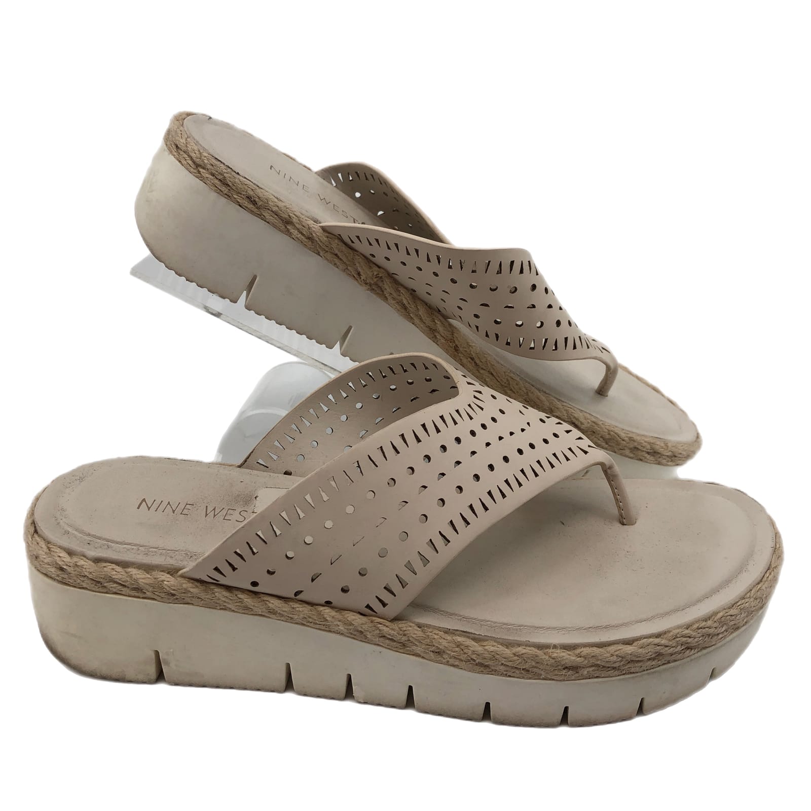 Nine West Beige Comfort Straps Sandals