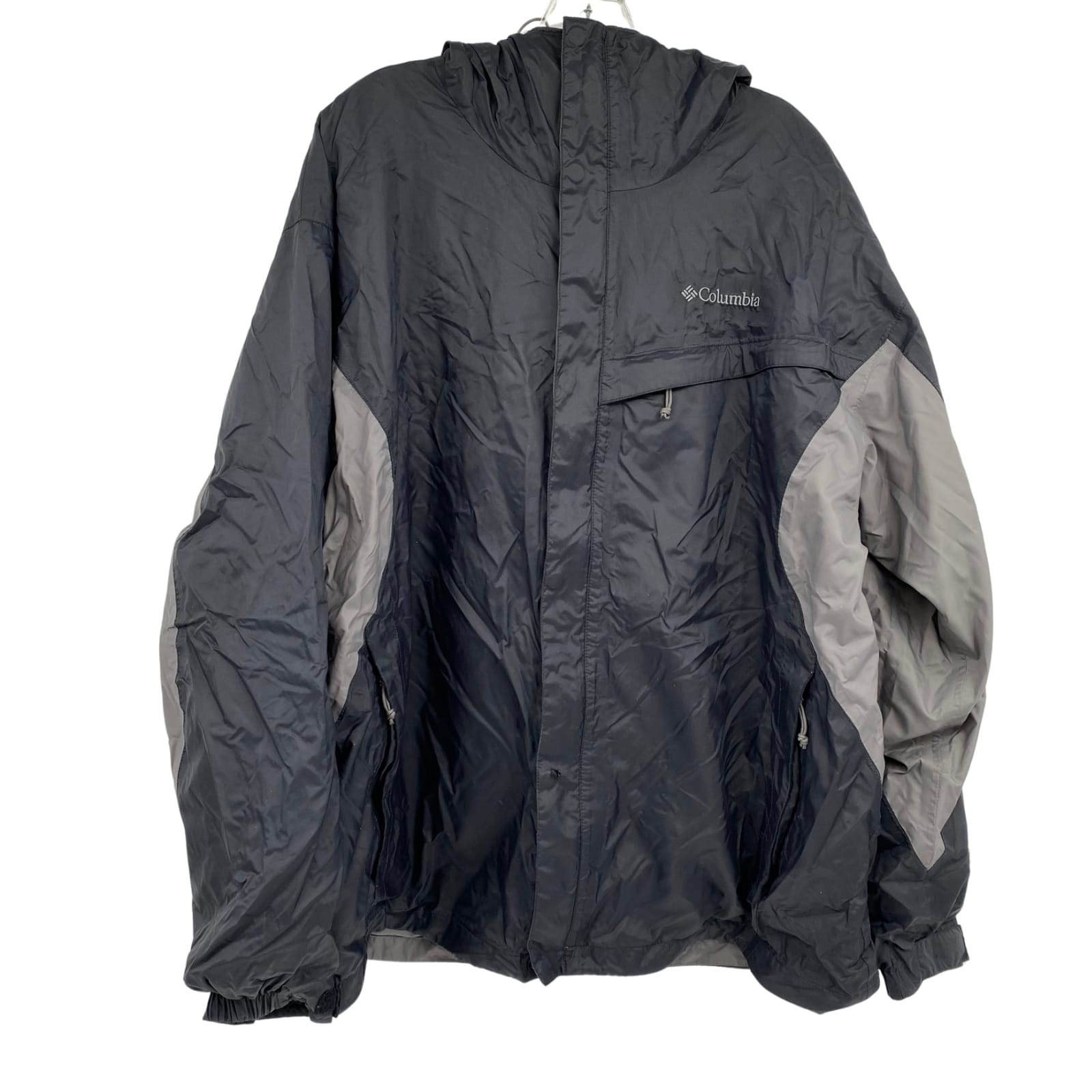 Columbia Black Nylon Windbreaker Jacket