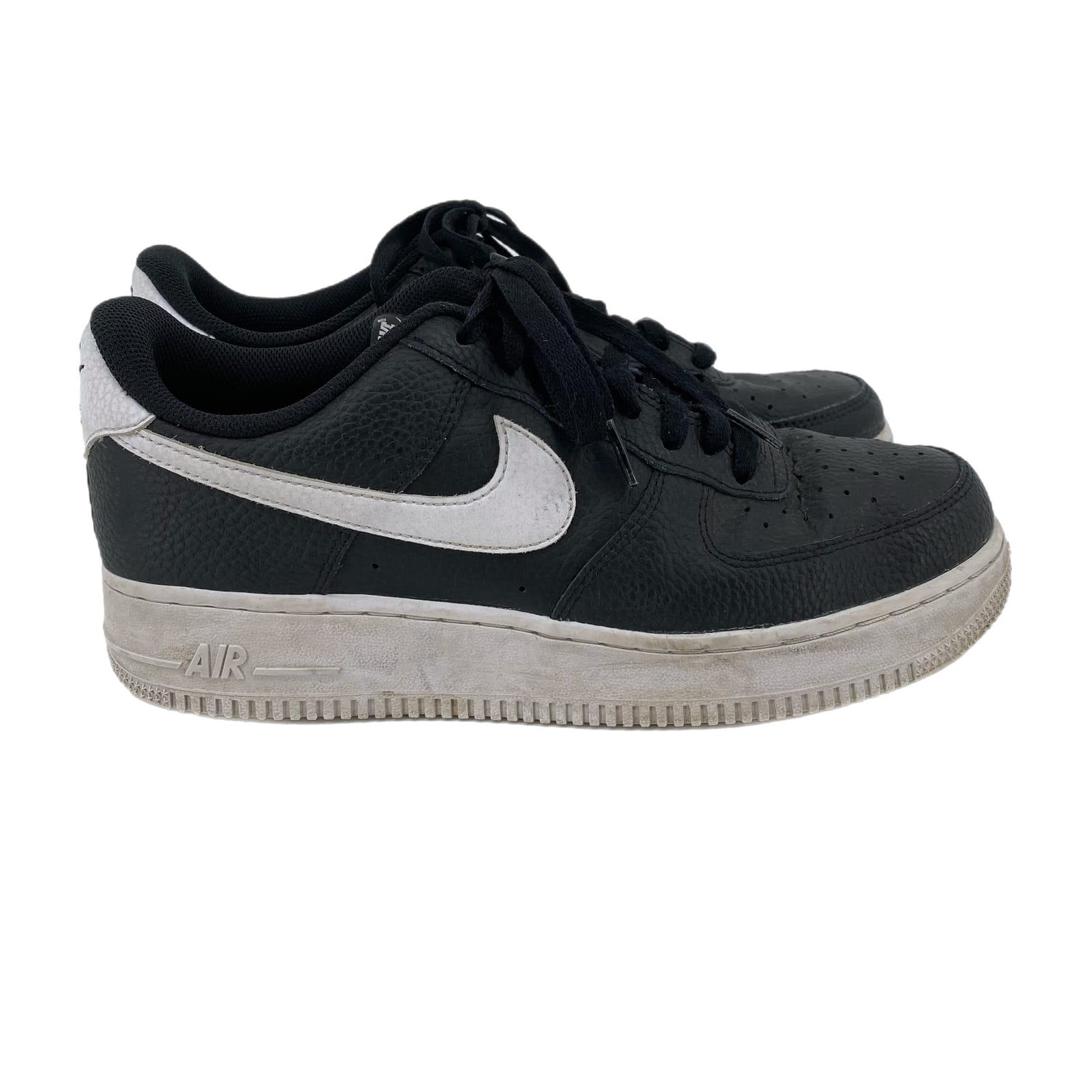 Nike Black Lace Up Leather Athletic Shoes