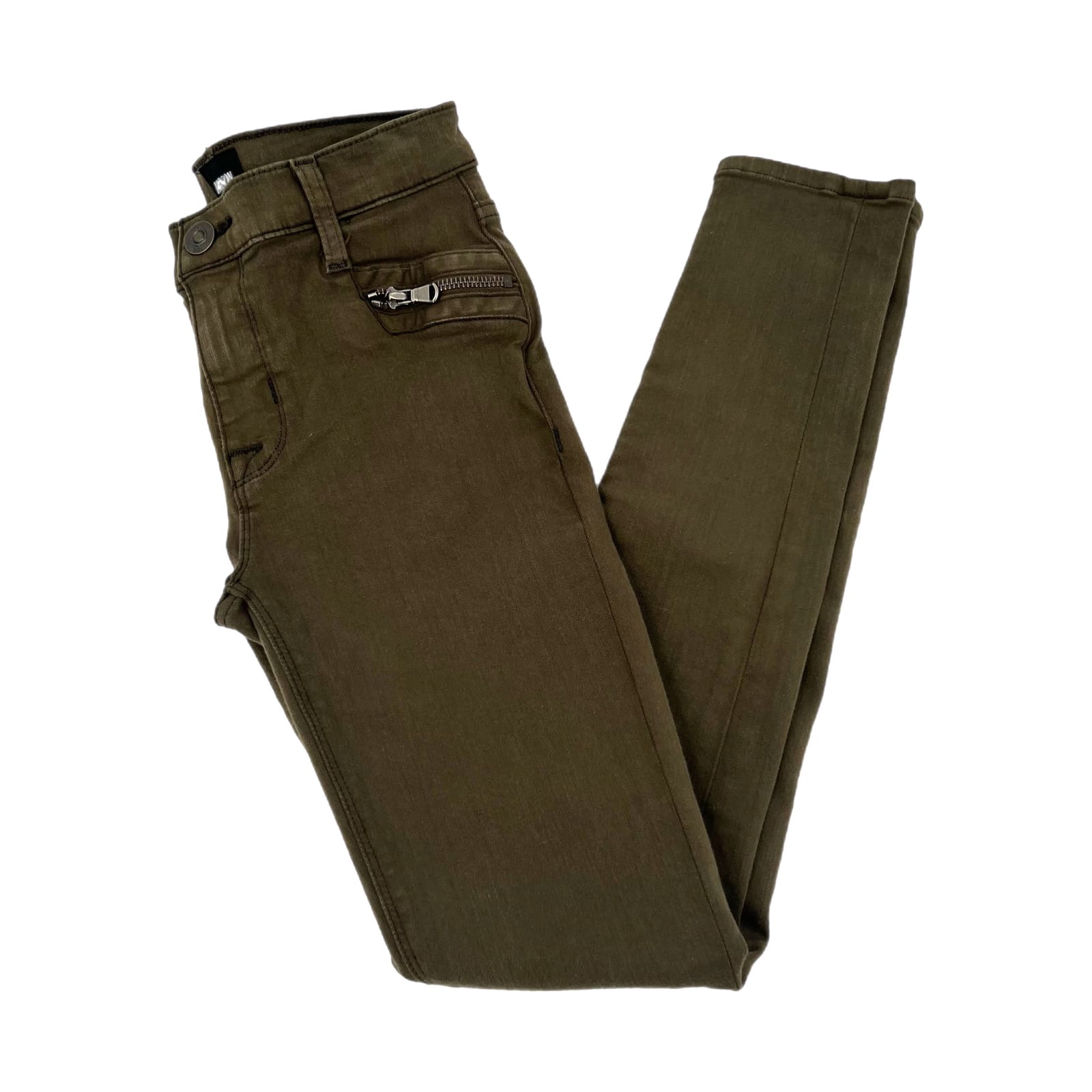 Hudson Jeans Green Mid-rise Spark Super Skinny Jeans