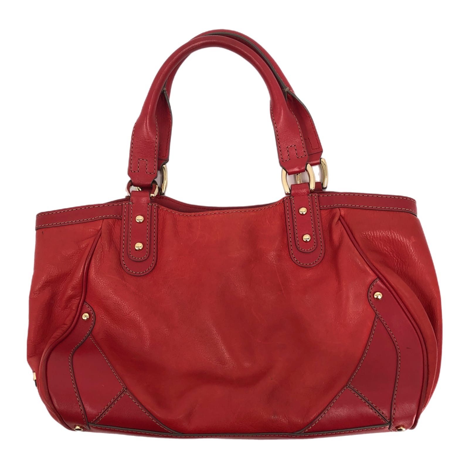 Cole Haan Red Paige Leather Shoulder Bag