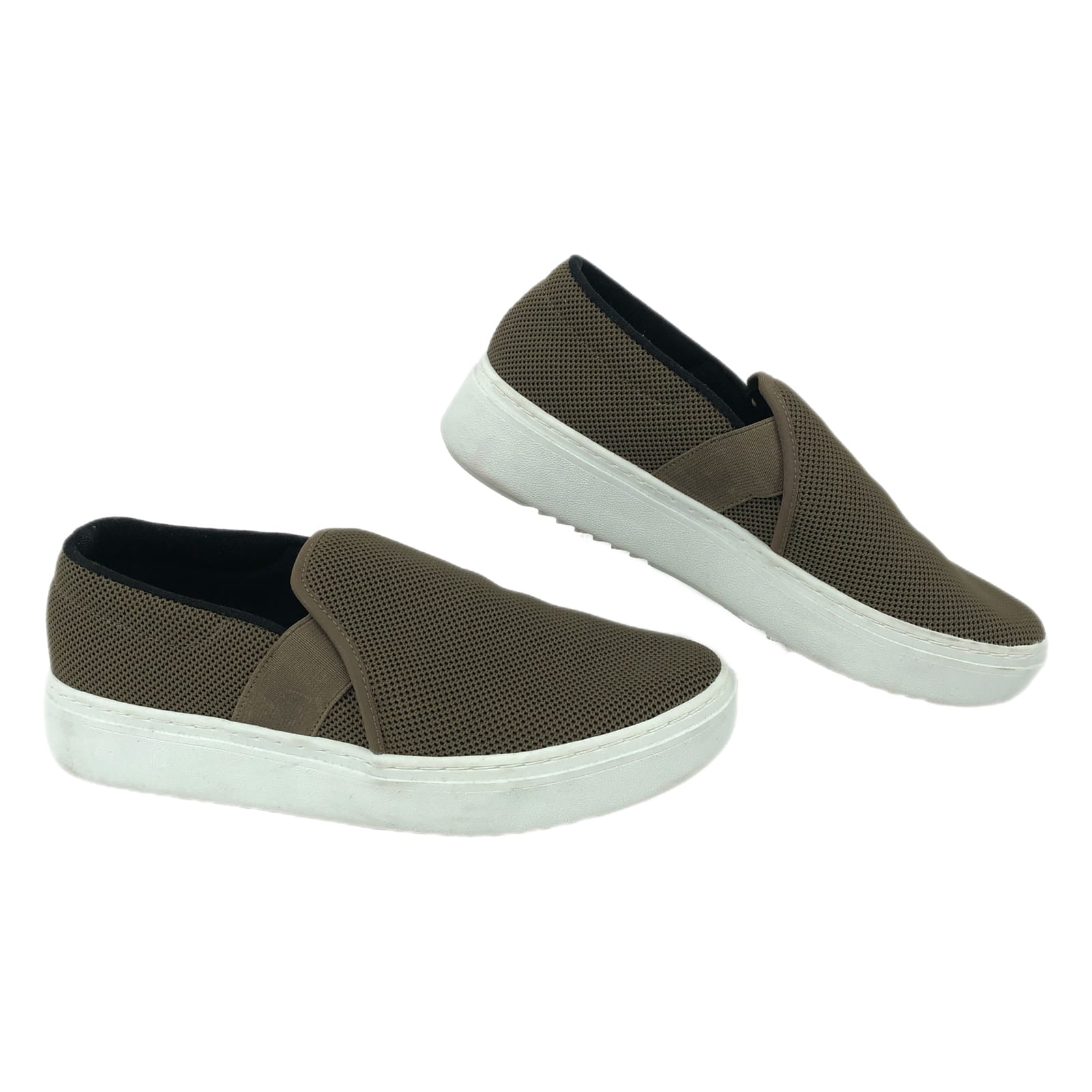 Eileen Fisher Brown & White Slip-On Sneakers