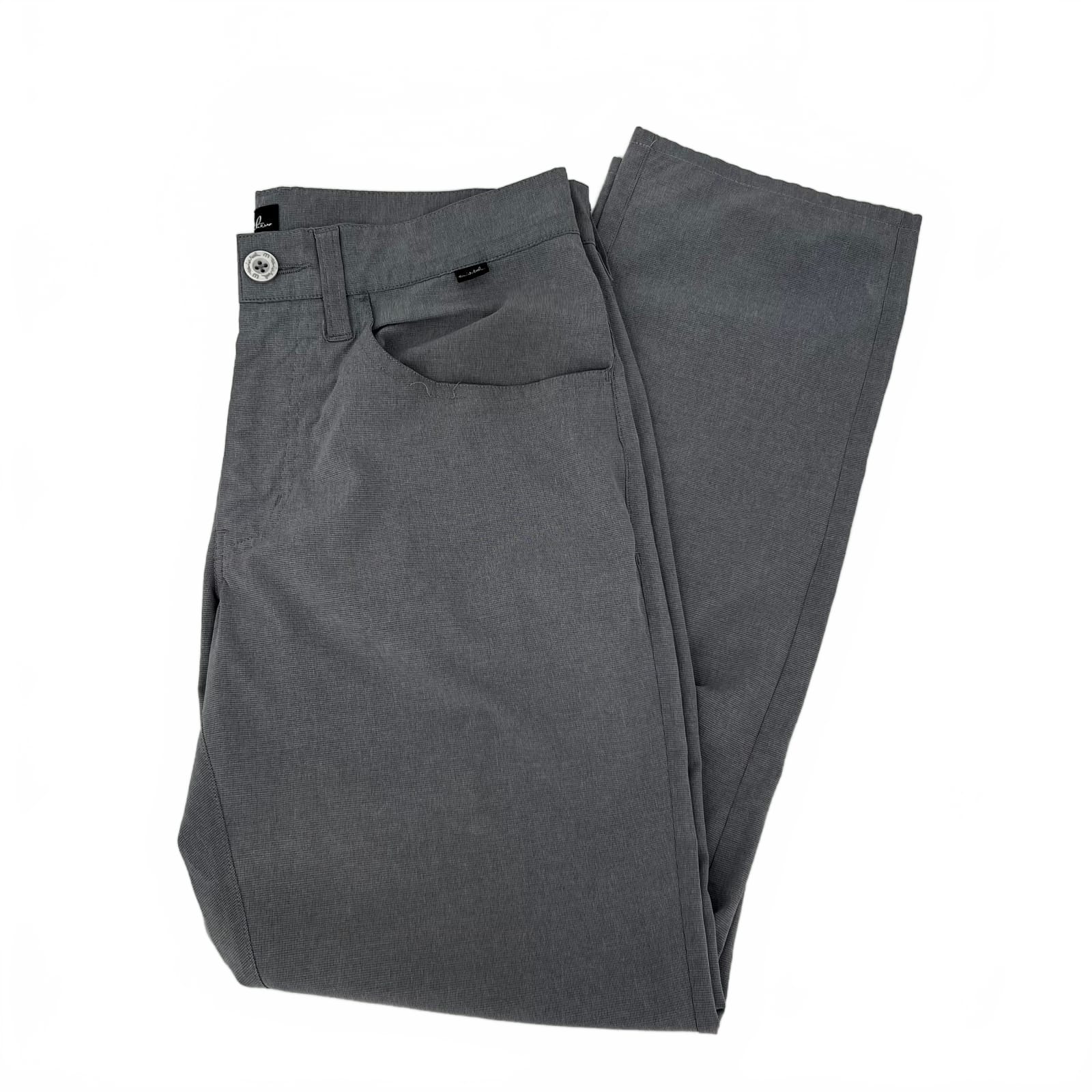 Travis Mathew Gray Grid Pattern Dress Pants