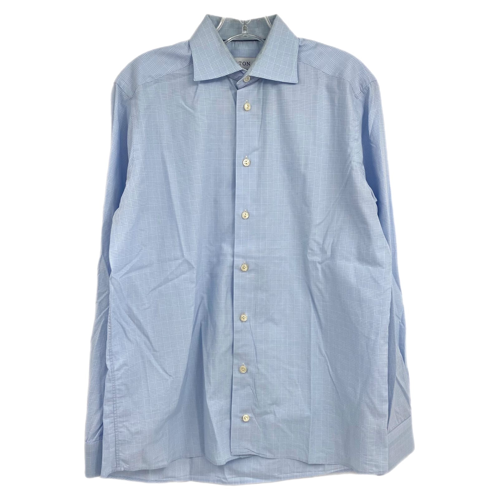 Eton Blue Plaid Classic Button-Up Shirt