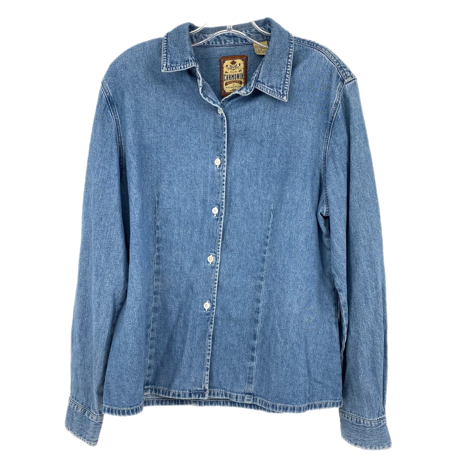 Chic Blue Cotton Button-Up Shirt