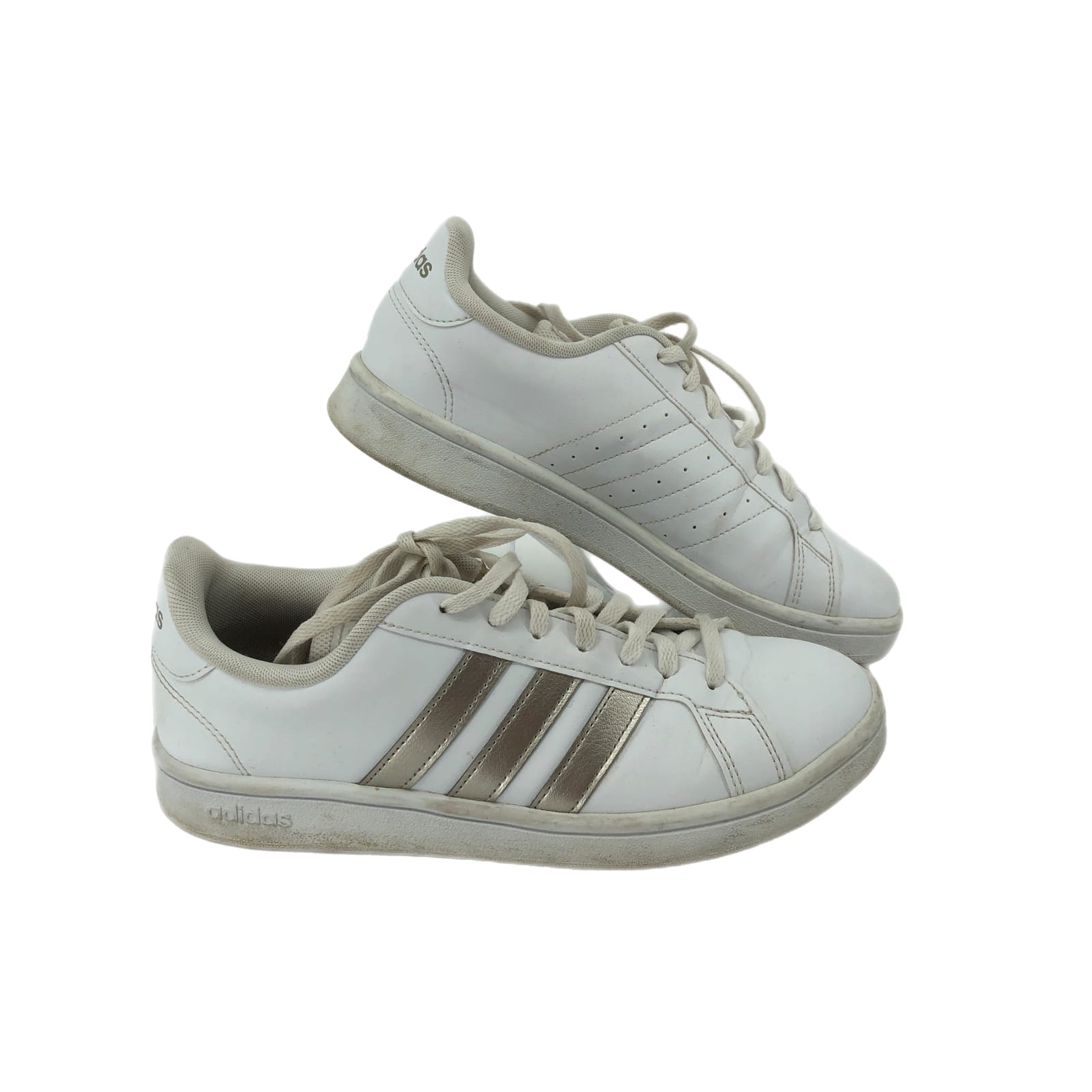 adidas White Leather Athletic Shoes