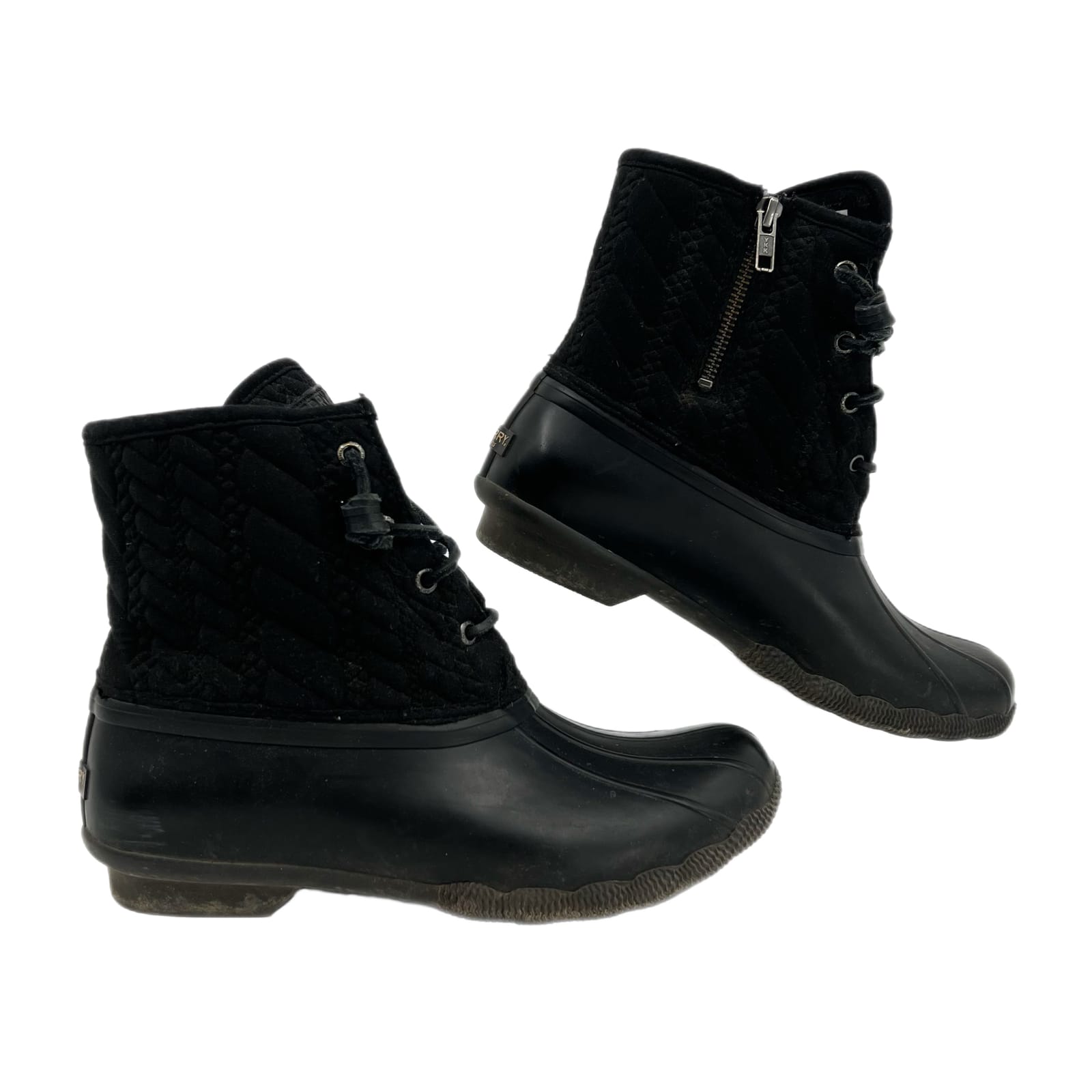 Sperry Black Lace Up Winter Boots
