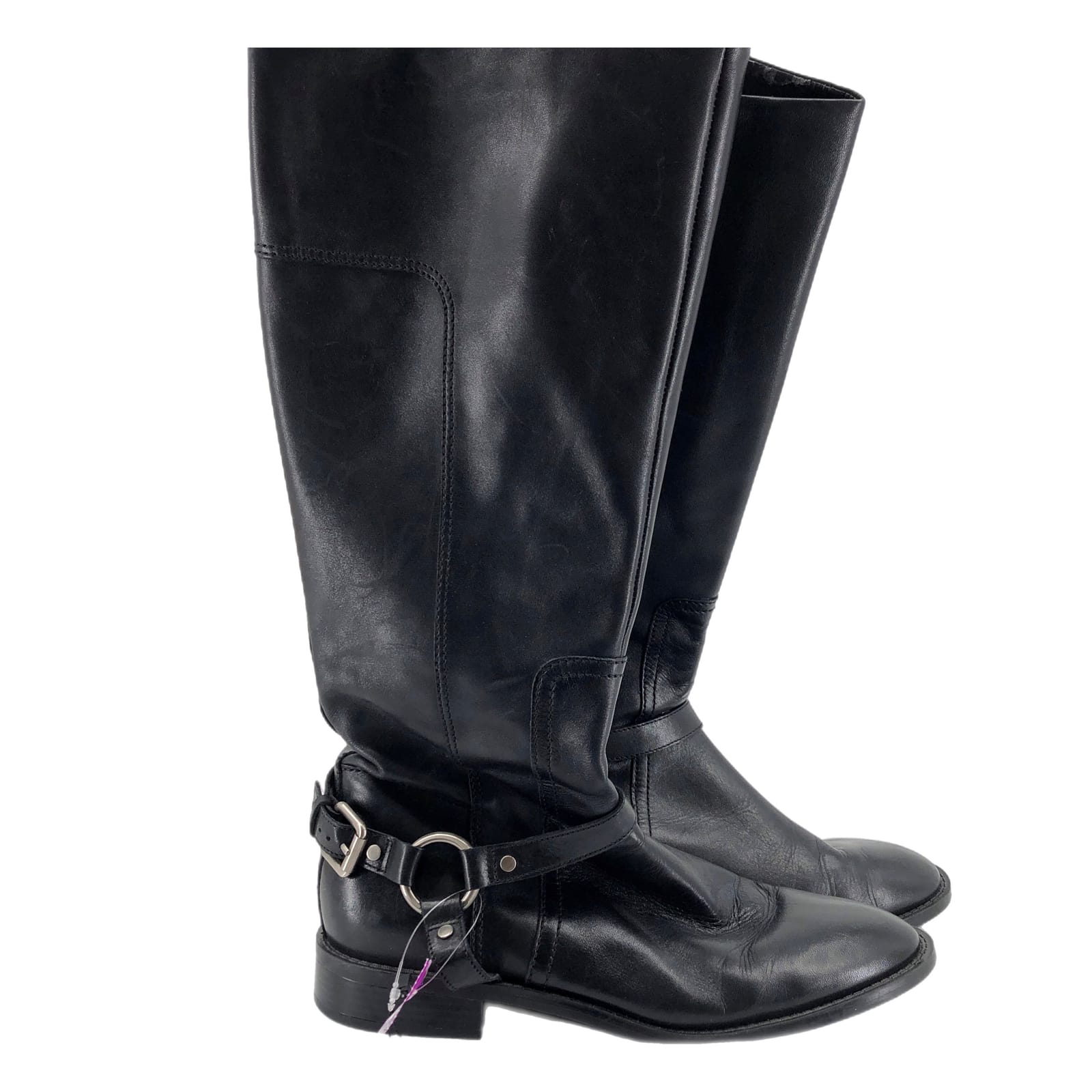 Nine West Black Leather Over the Knee Boots