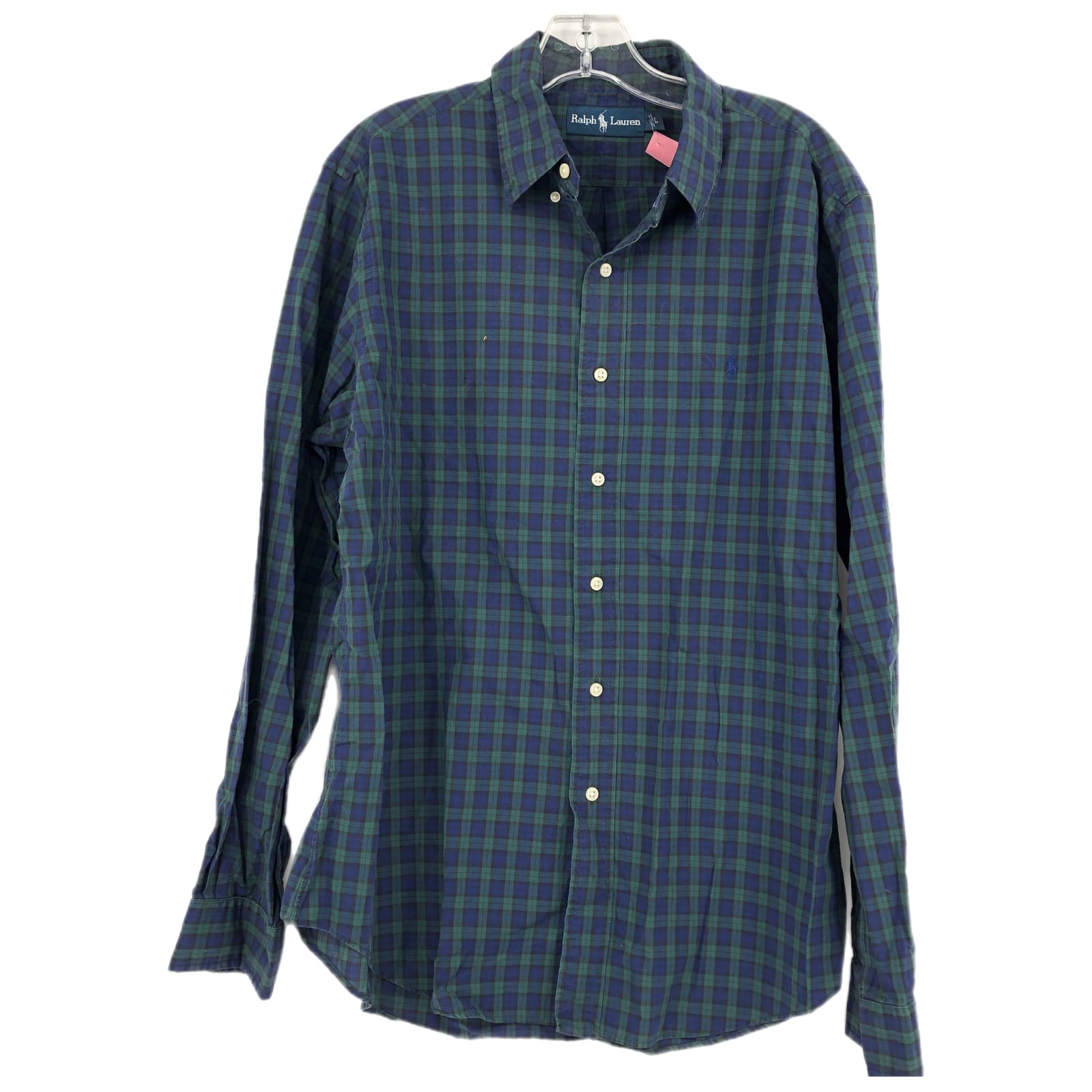 Ralph Lauren Blue/Green Plaid Button-Up Shirt