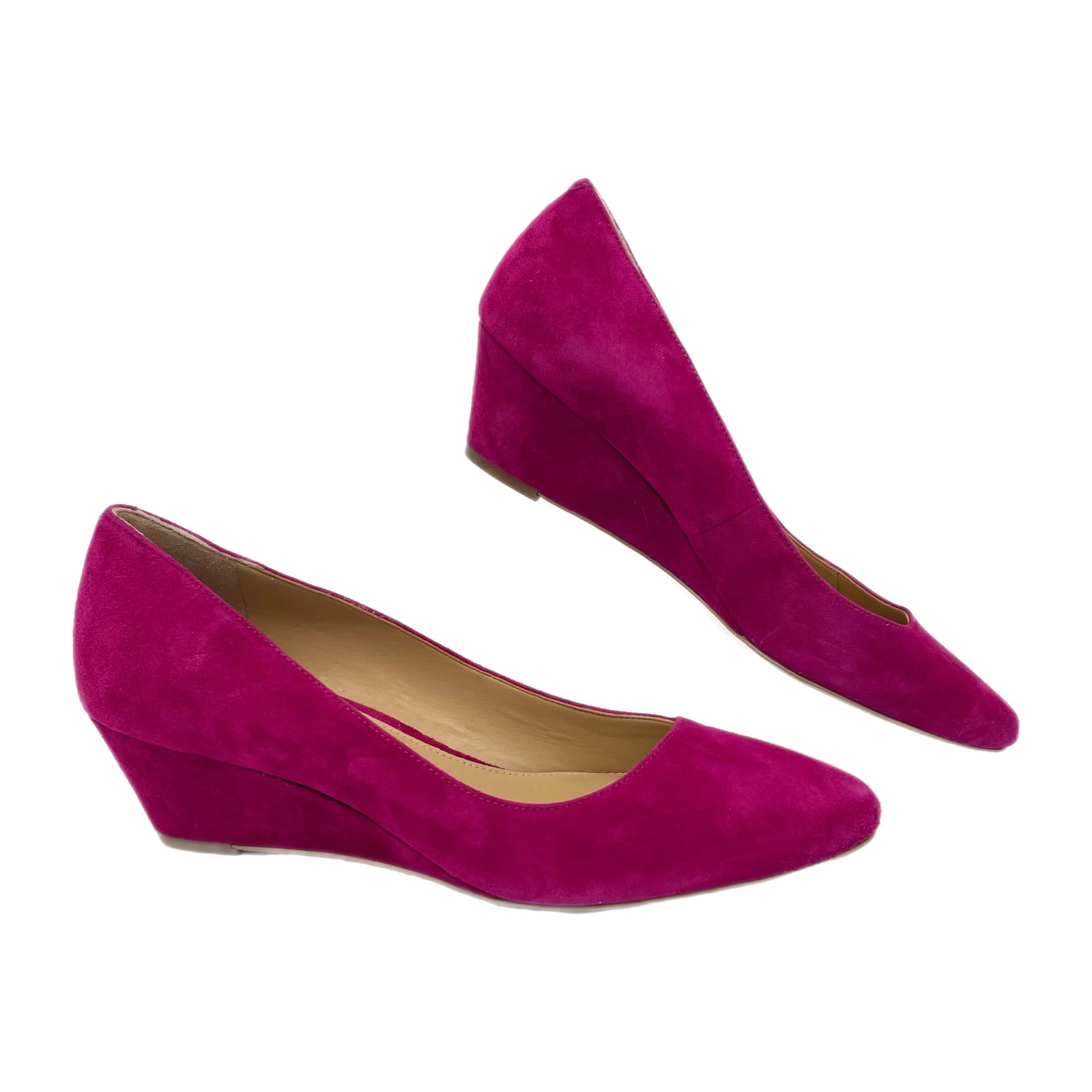Talbots Magenta Suede Wedge Heels