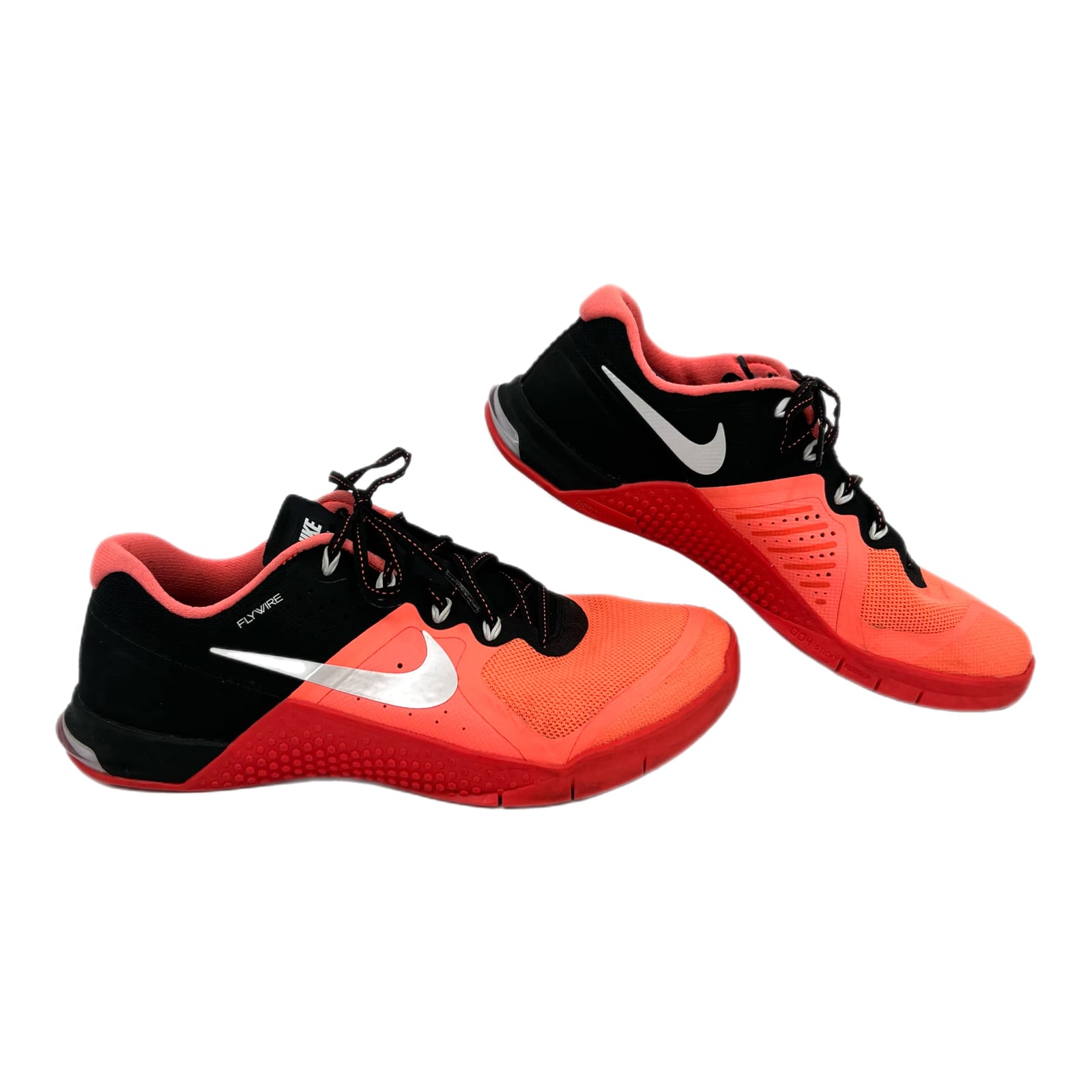 Nike Orange Black Flywire Running Sneakers