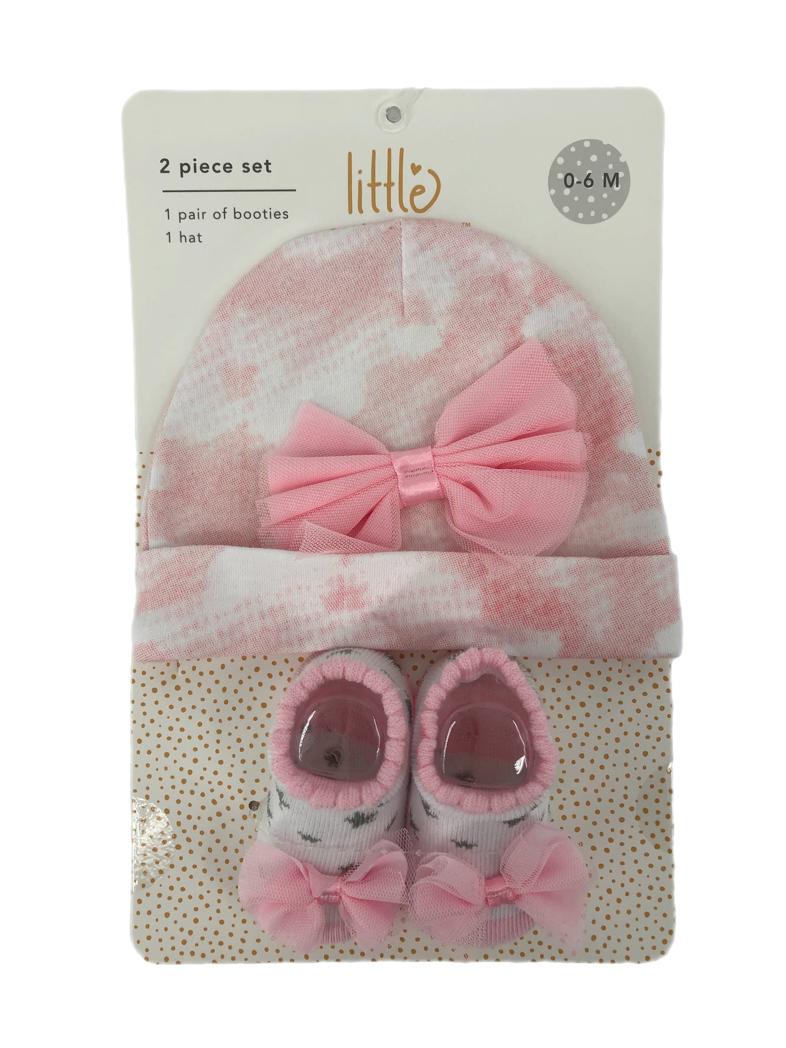Little Celebrity White & Pink Bow Beanie