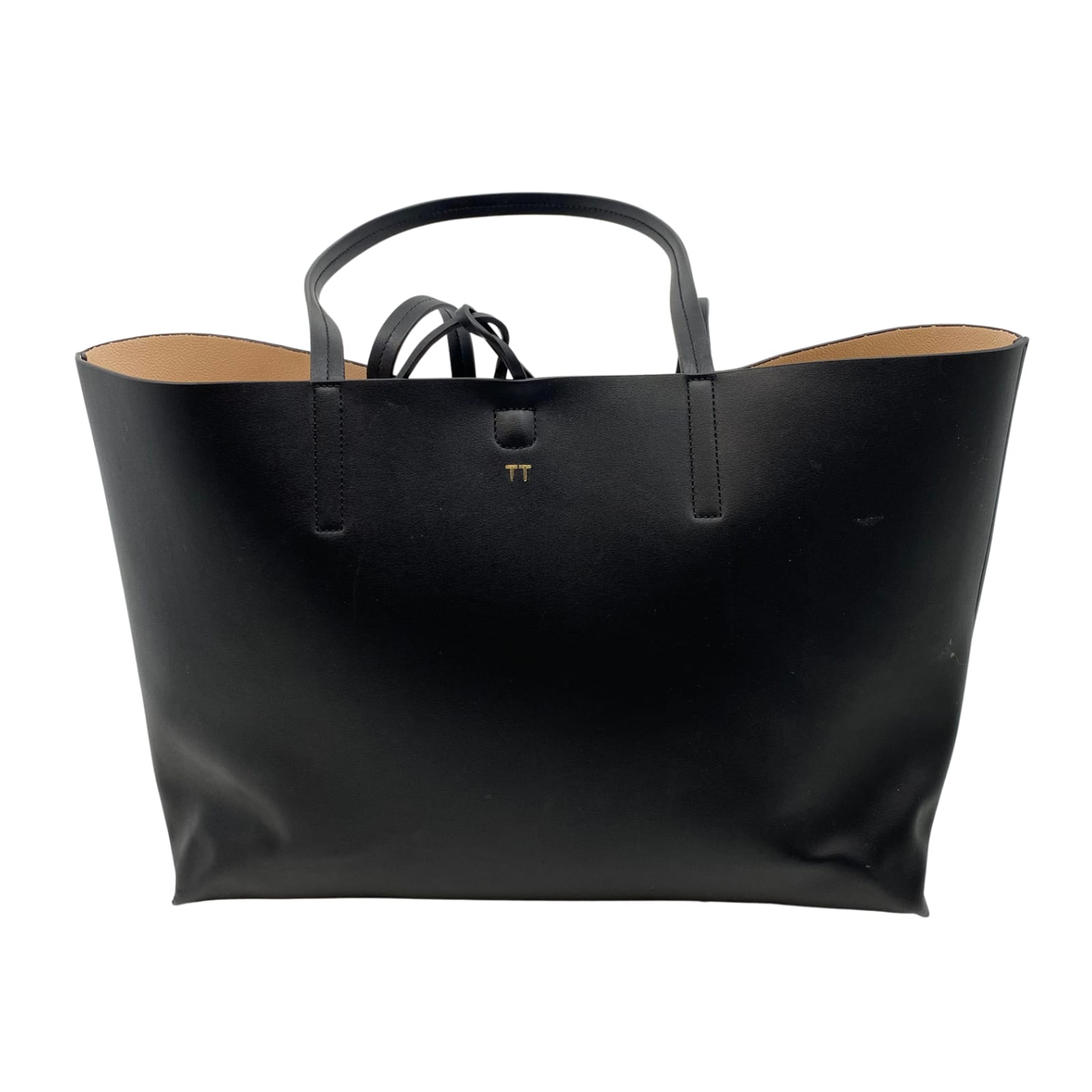 Mark & Graham Black Faux Leather Tote Bag