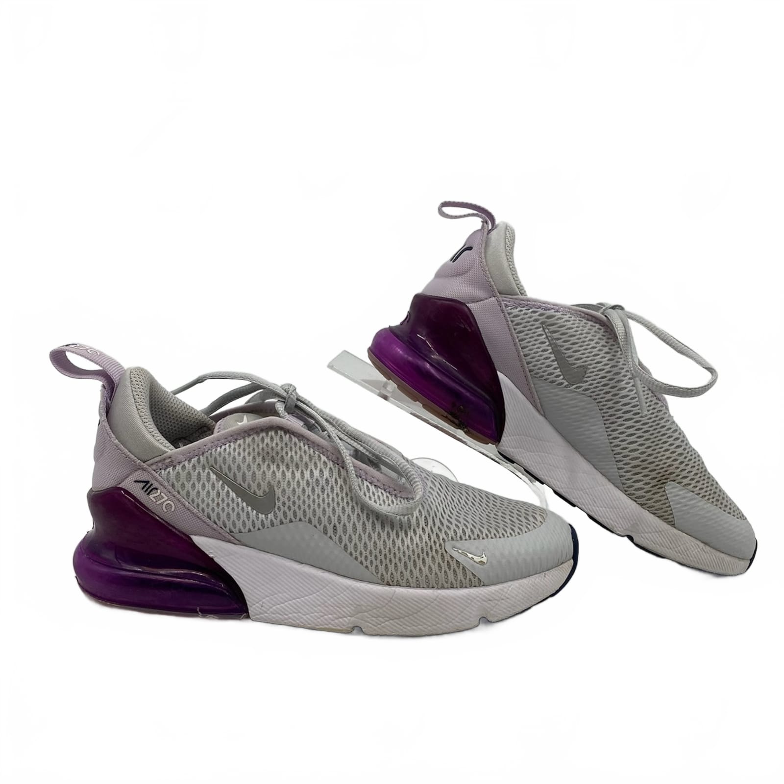 Nike Gray Purple Air 270 Sneakers