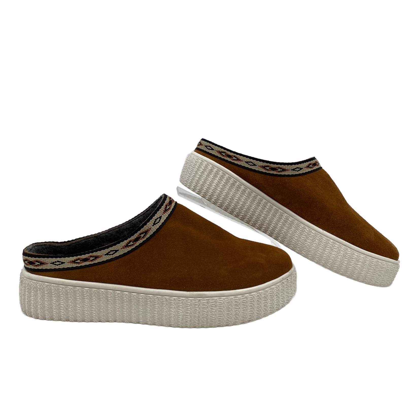 Religious Comfort Brown Suede Mules