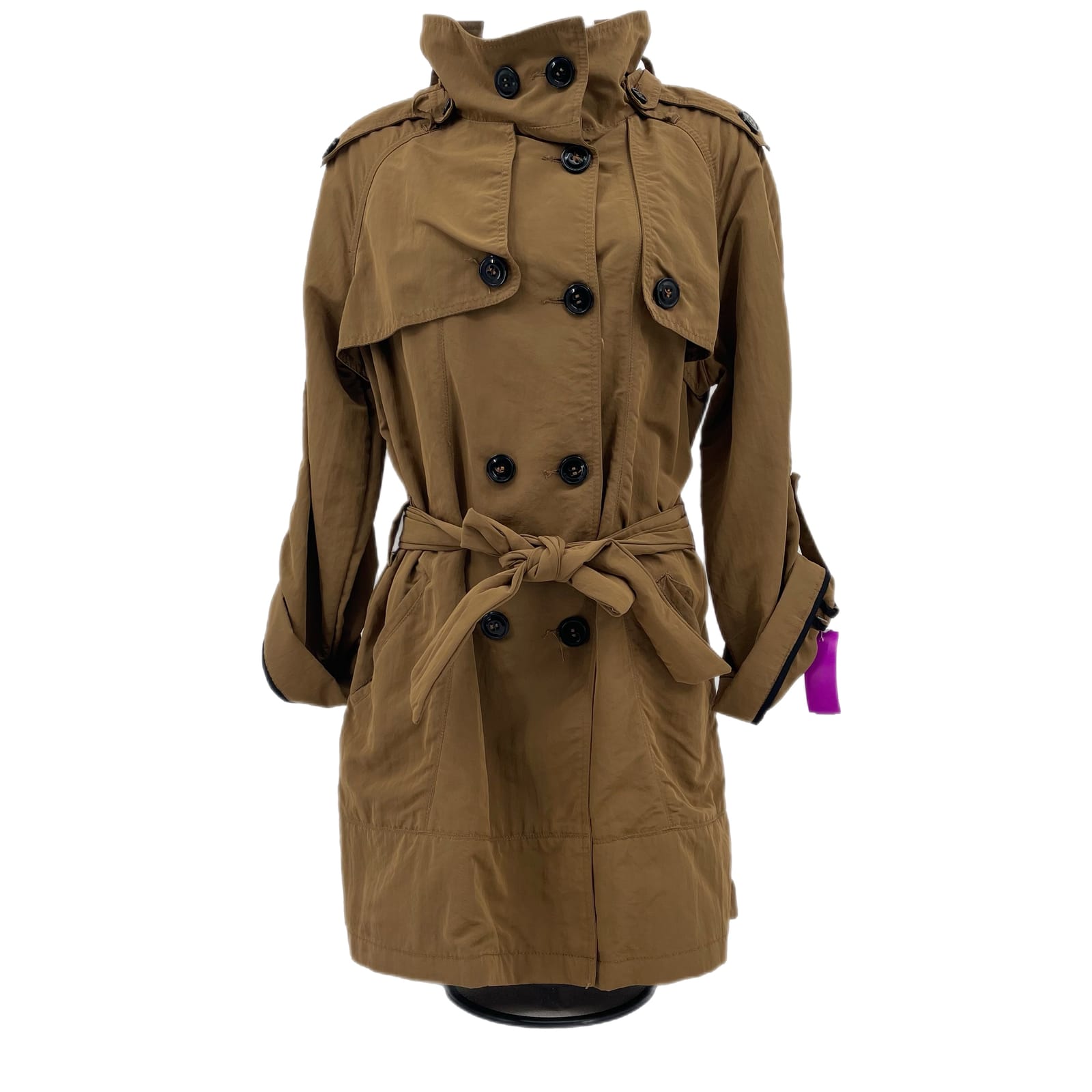G.E.T Brown & Black Belted Trench Coat