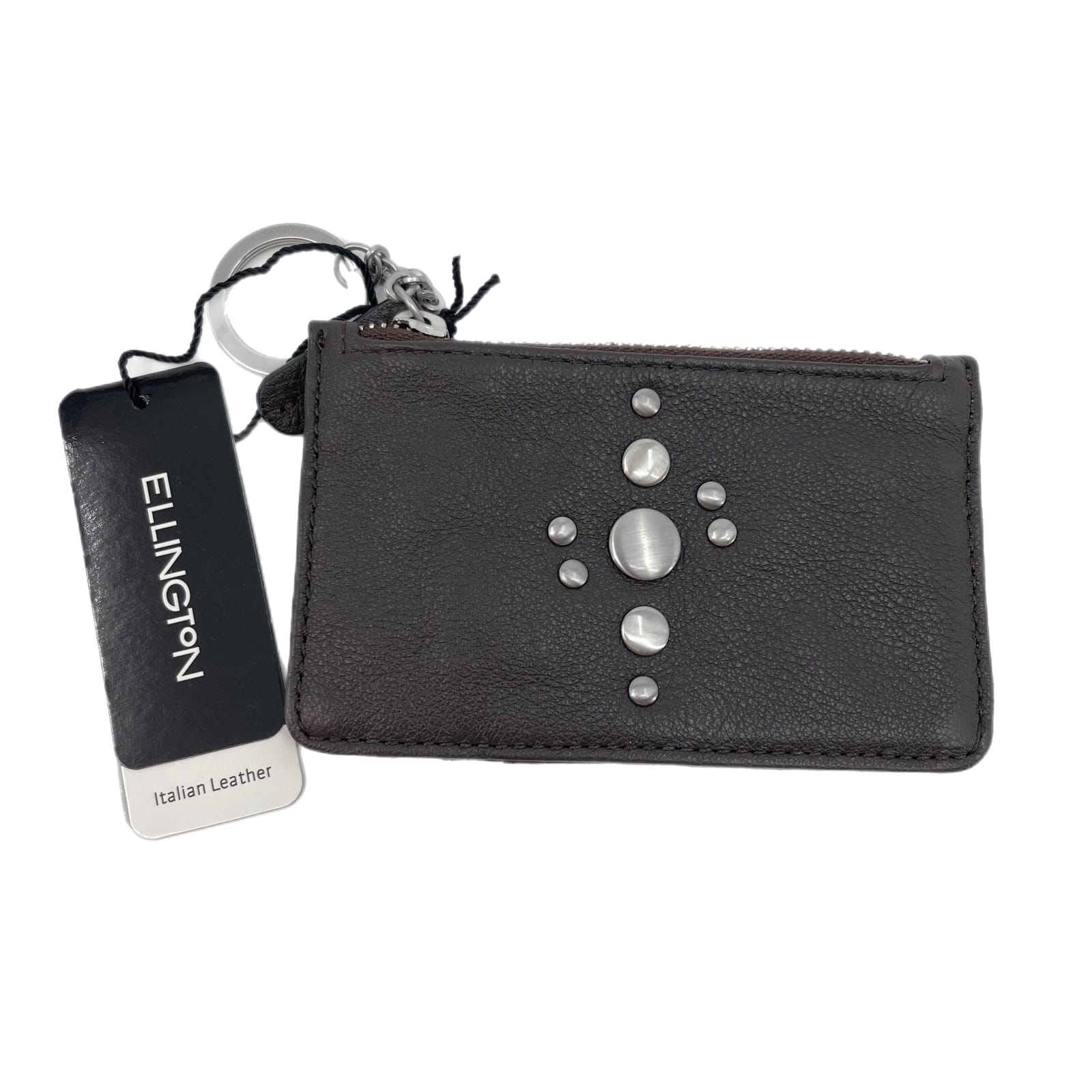 Ellington Brown Leather Mini Wristlet Pouch Wallet