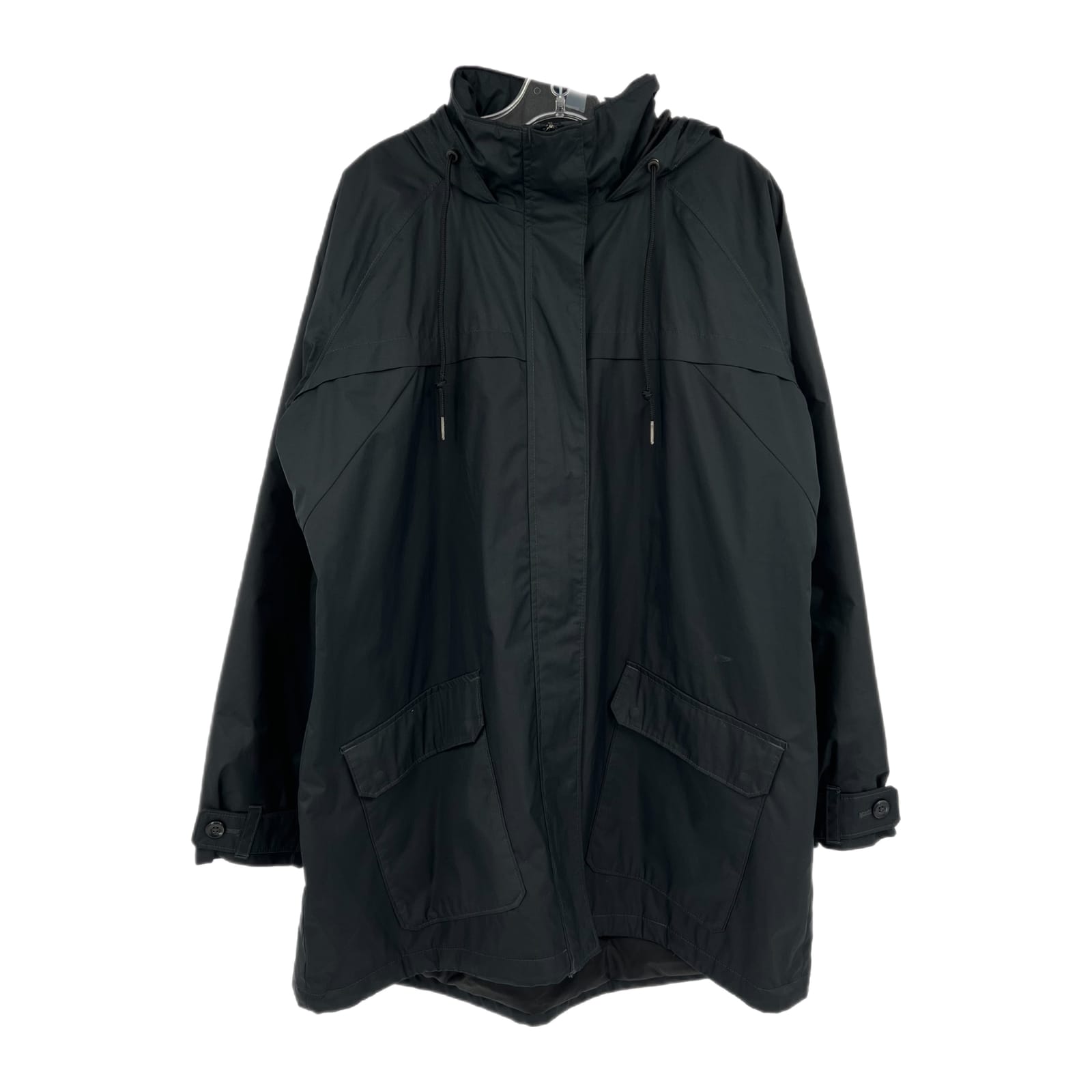 Columbia Black Mid-Length Hooded Jacket