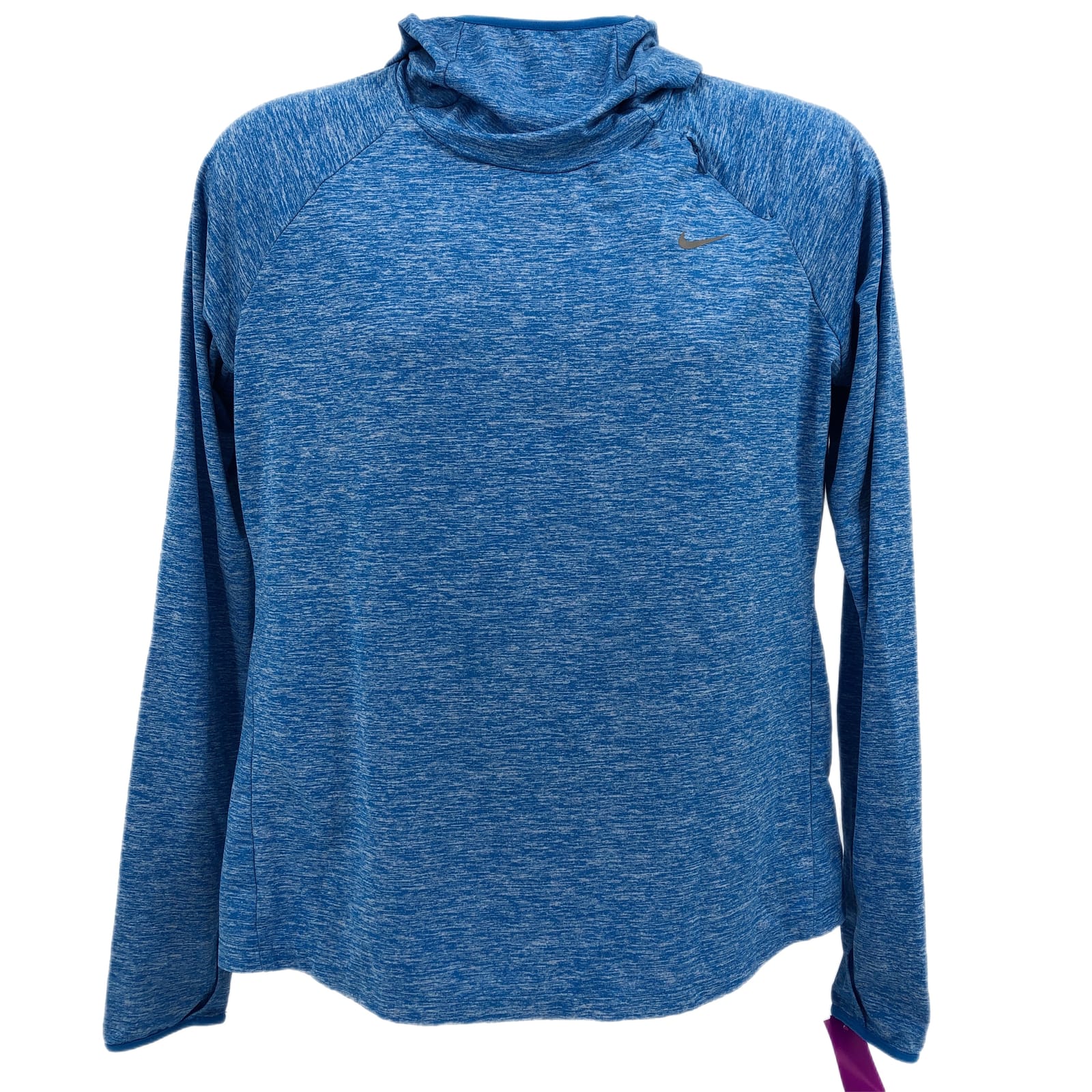 Nike Blue Pullover Hoodie with Logo Accent